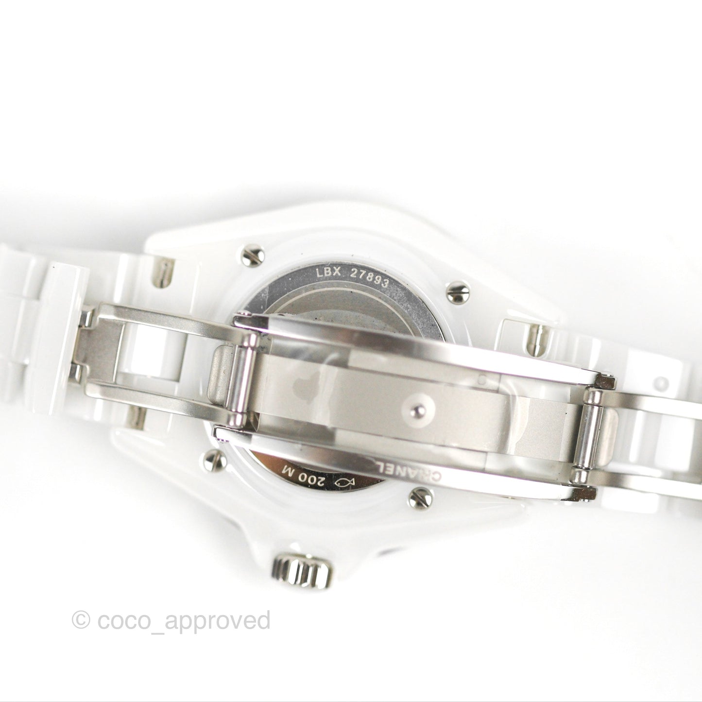 CHANEL J12 White Ceramic/Steel/Diamond Women's Watch 33mm
