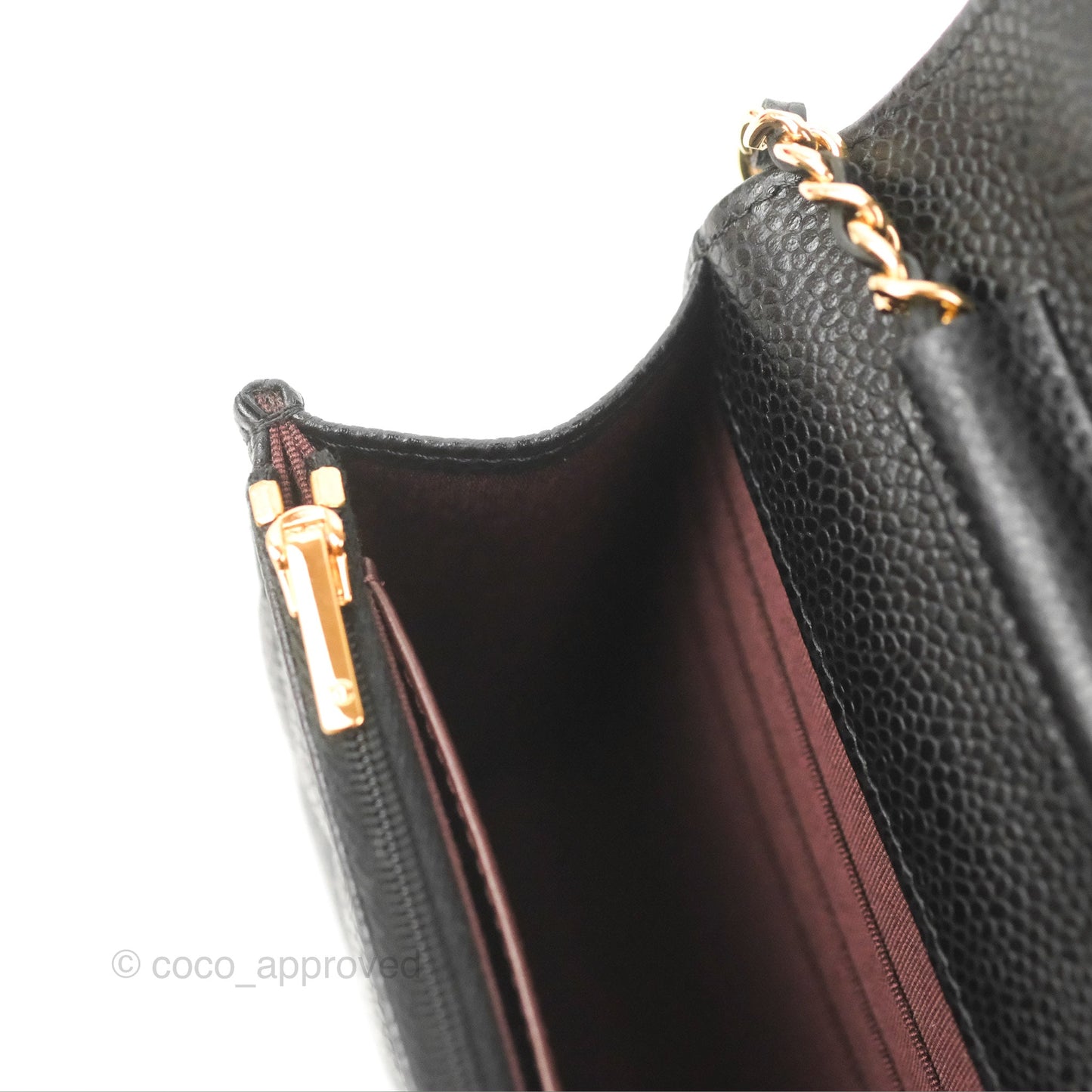 Chanel Quilted Classic WOC Black Caviar Gold Hardware