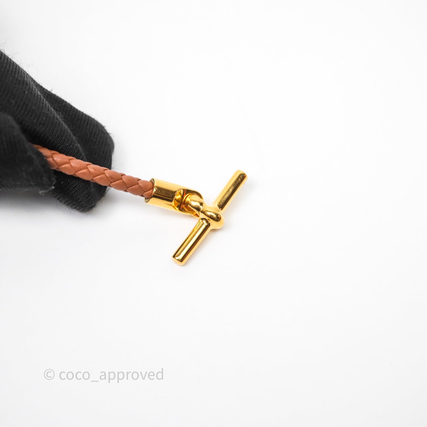 Hermès Etrier Bracelet Gold Swift Yellow Gold Hardware