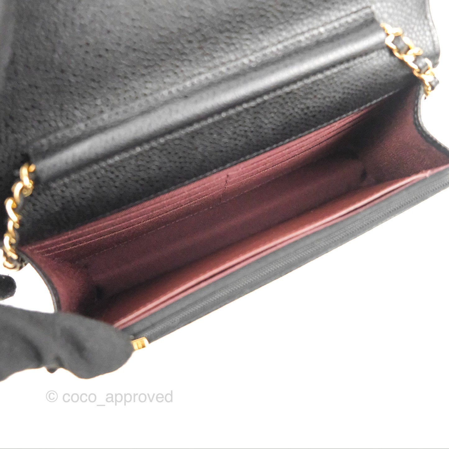 Chanel Quilted Classic WOC Black Caviar Gold Hardware