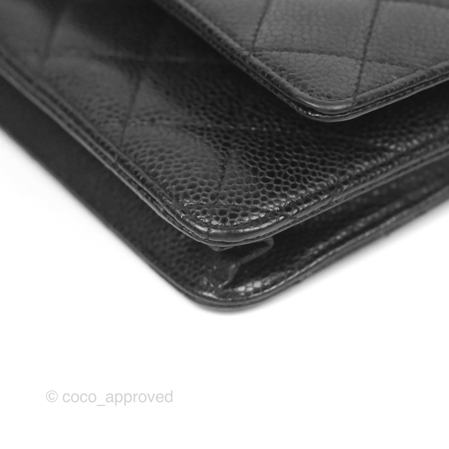 Chanel Classic Quilted WOC Black Caviar Gold Hardware