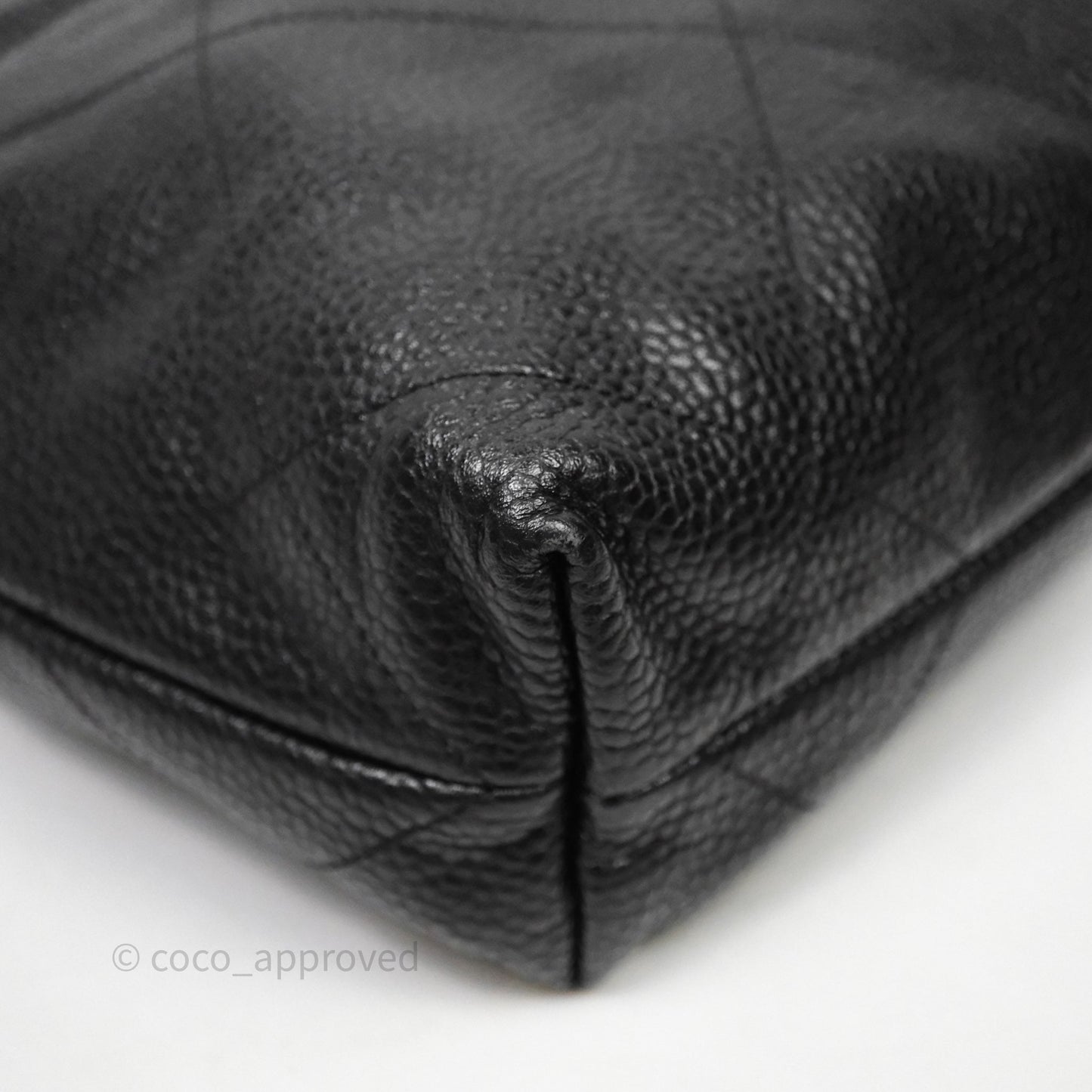 Chanel 22 Small Black Shiny Caviar Aged Gold Hardware