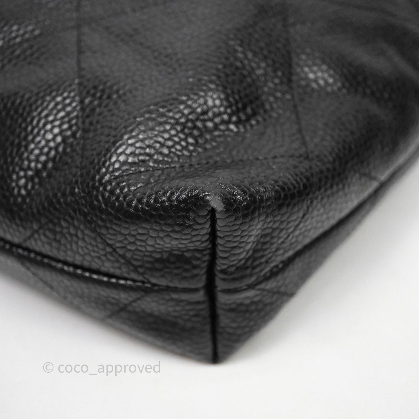 Chanel 22 Small Black Shiny Caviar Aged Gold Hardware