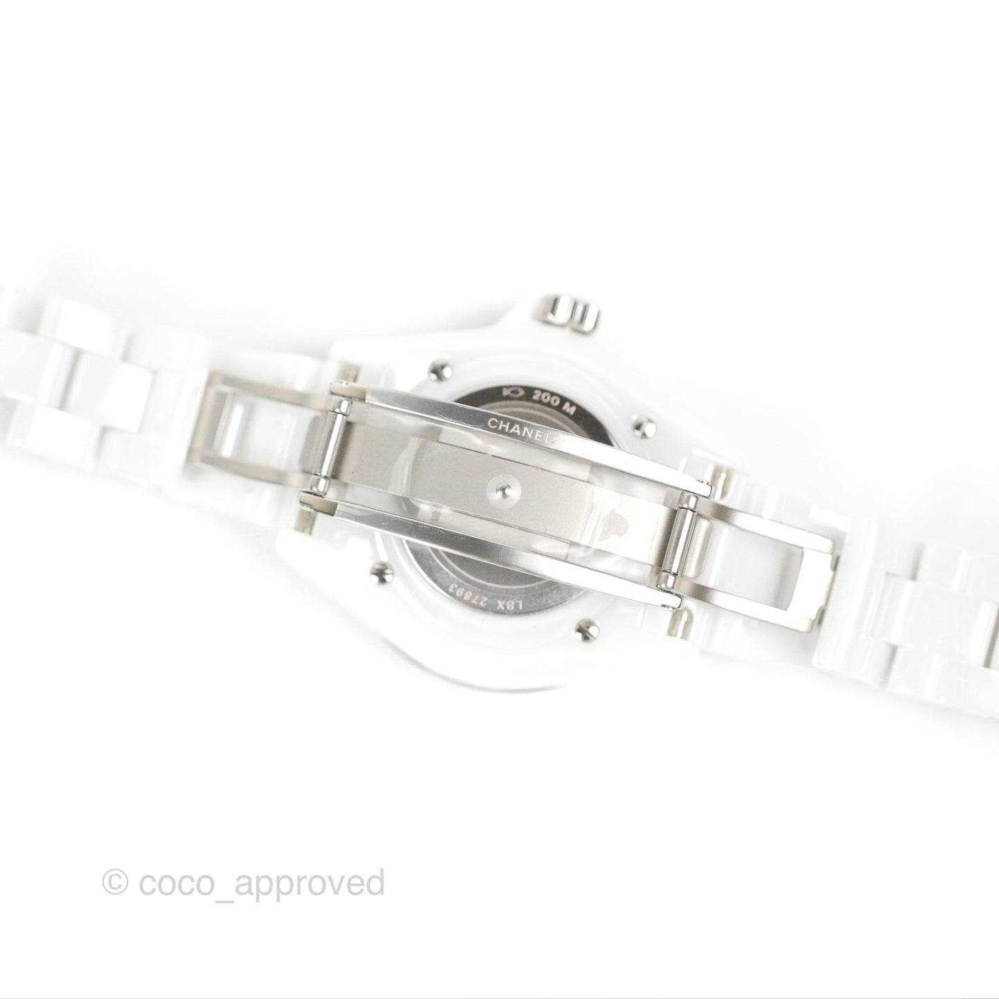 CHANEL J12 White Ceramic/Steel/Diamond Women's Watch 33mm