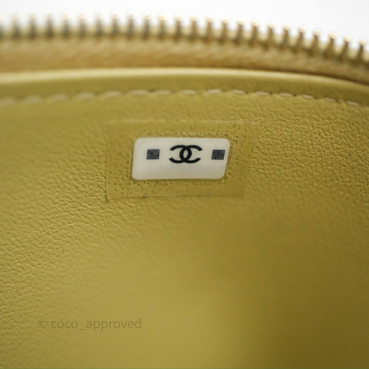 Chanel Vanity With Chain Olive Green Lambskin Gold Hardware