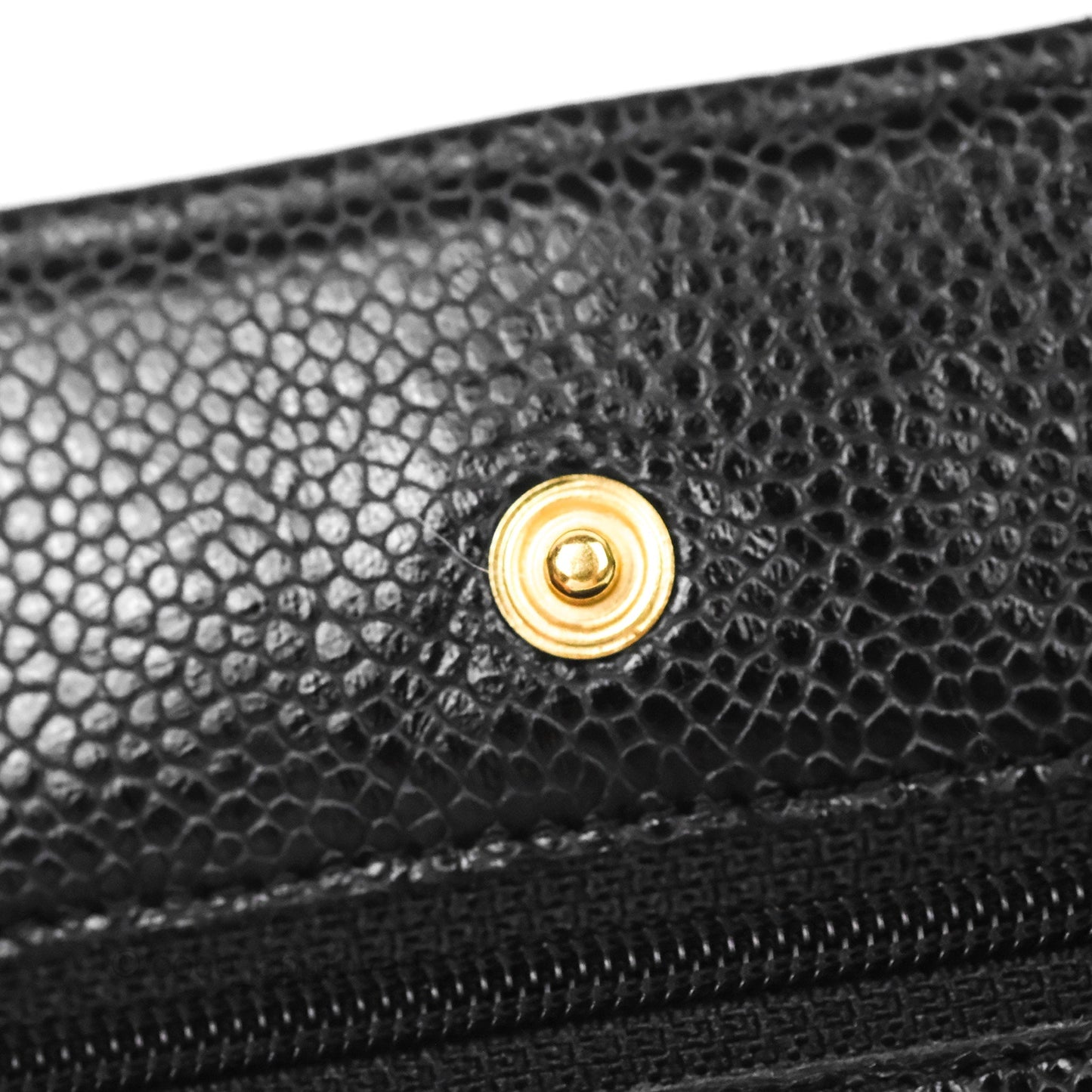 Chanel Classic Quilted WOC Black Caviar Gold Hardware