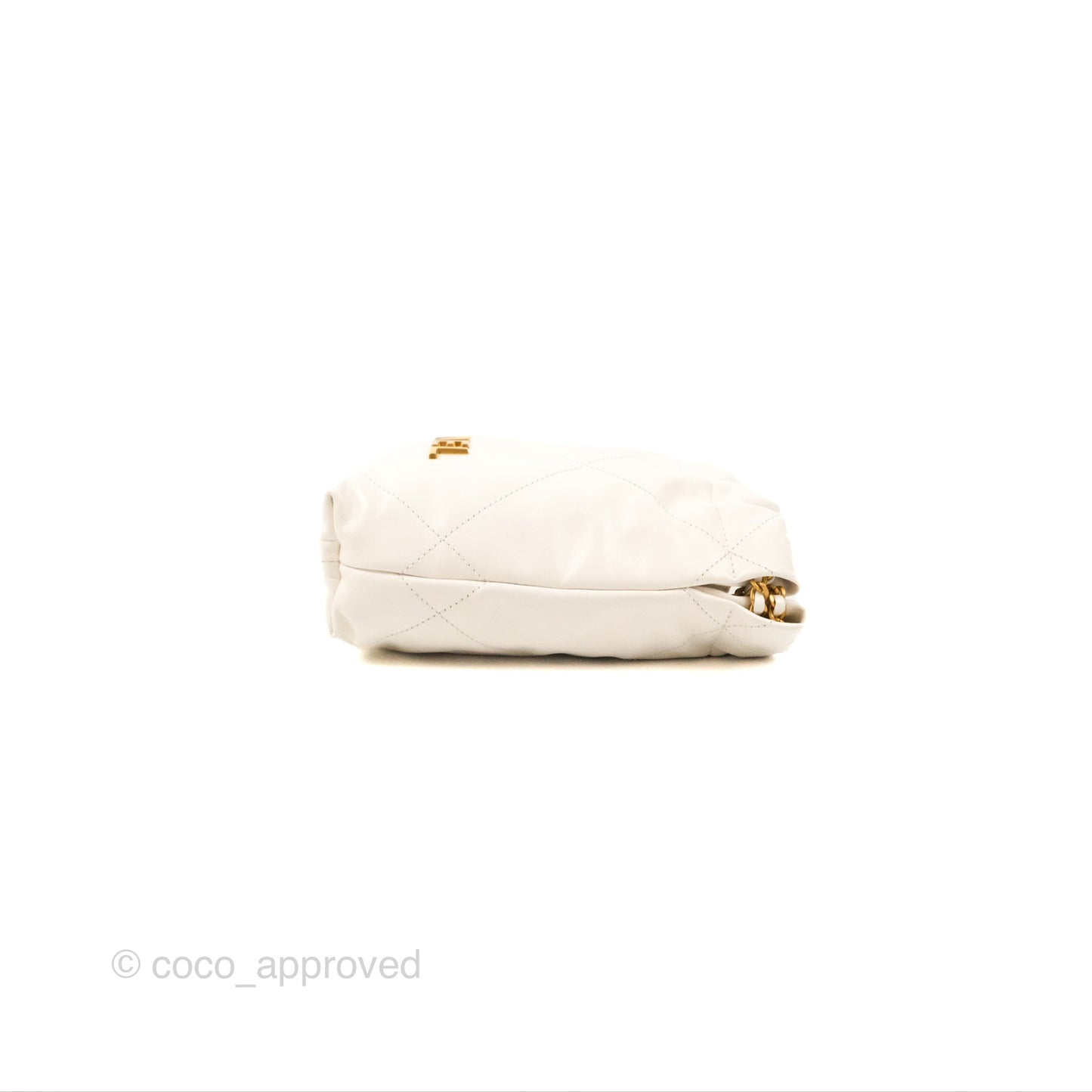 Chanel 22 Mini Bag White Shiny Crumpled Calfskin
