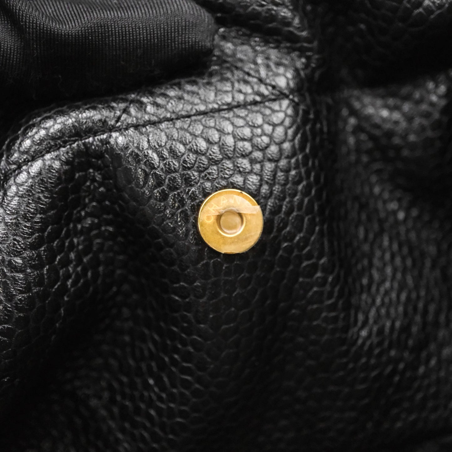 Chanel 22 Small Black Shiny Caviar Aged Gold Hardware