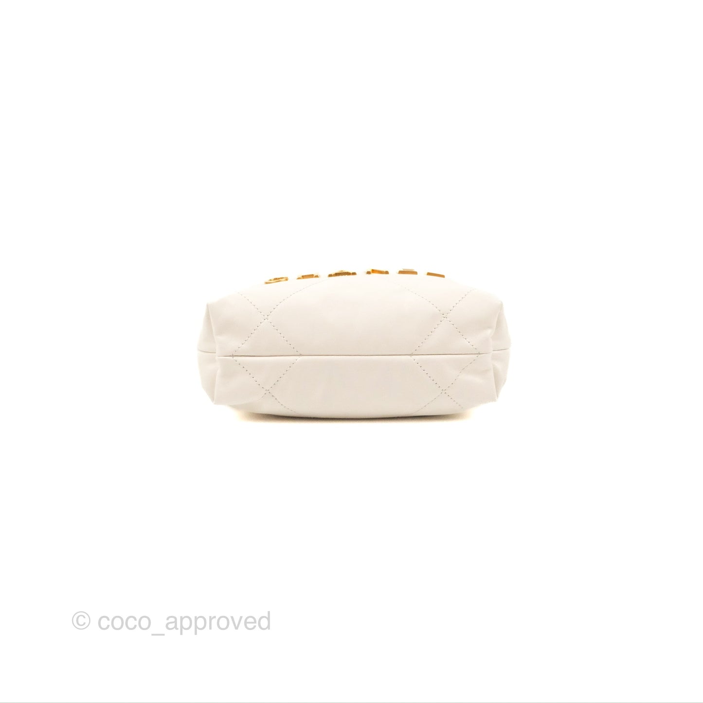 Chanel 22 Mini Bag White Shiny Crumpled Calfskin