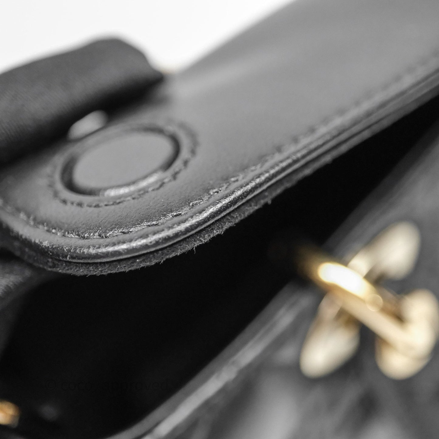 Dior Small Lady D-Joy Bag Black Lambskin Cannage Gold Hardware