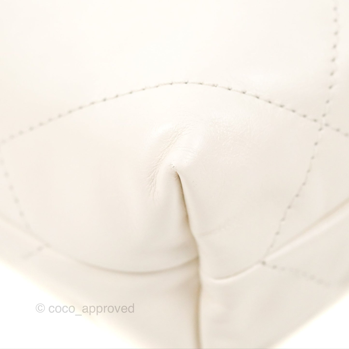 Chanel 22 Mini Bag White Shiny Crumpled Calfskin