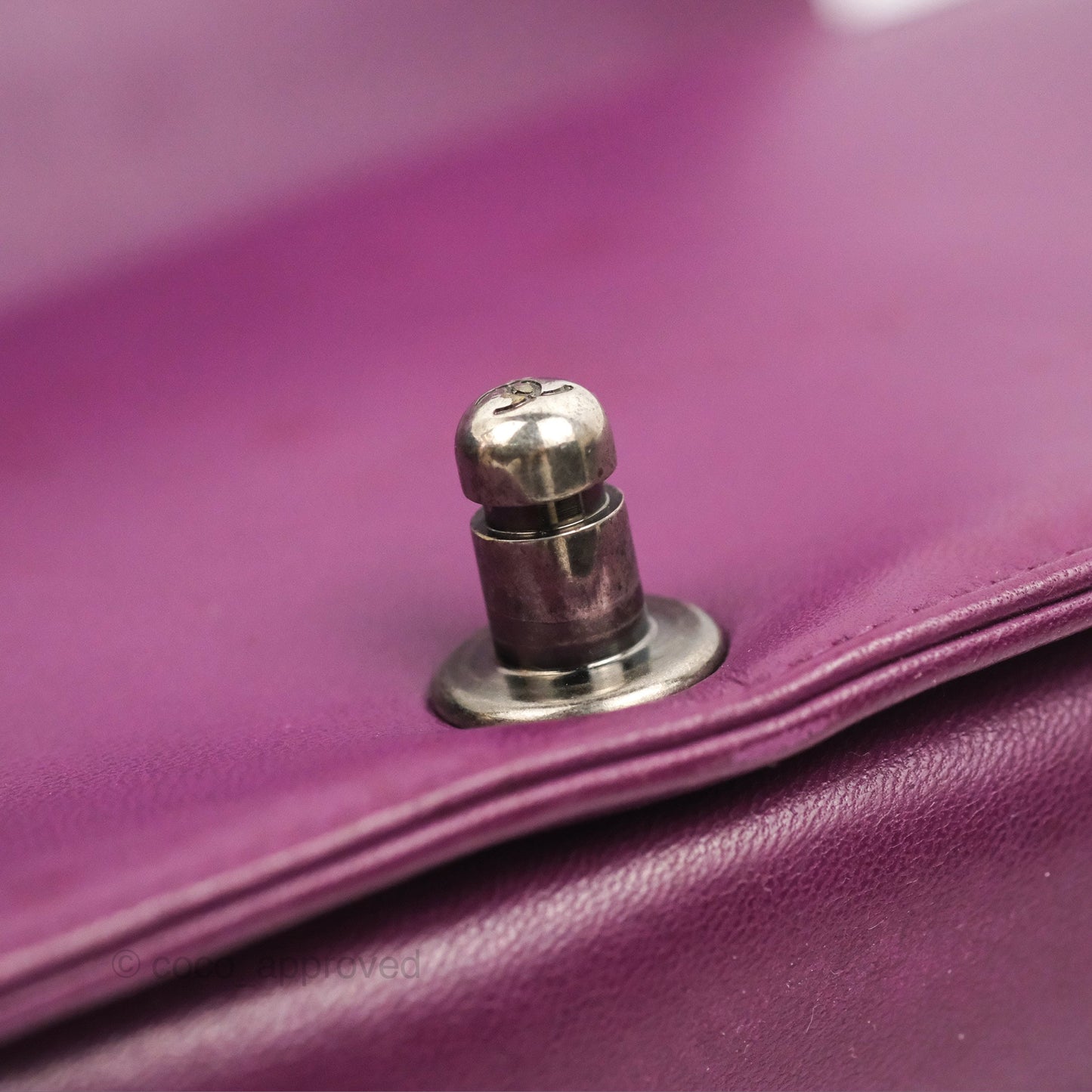 Chanel Small Boy Plum Purple Stingray Ruthenium Hardware