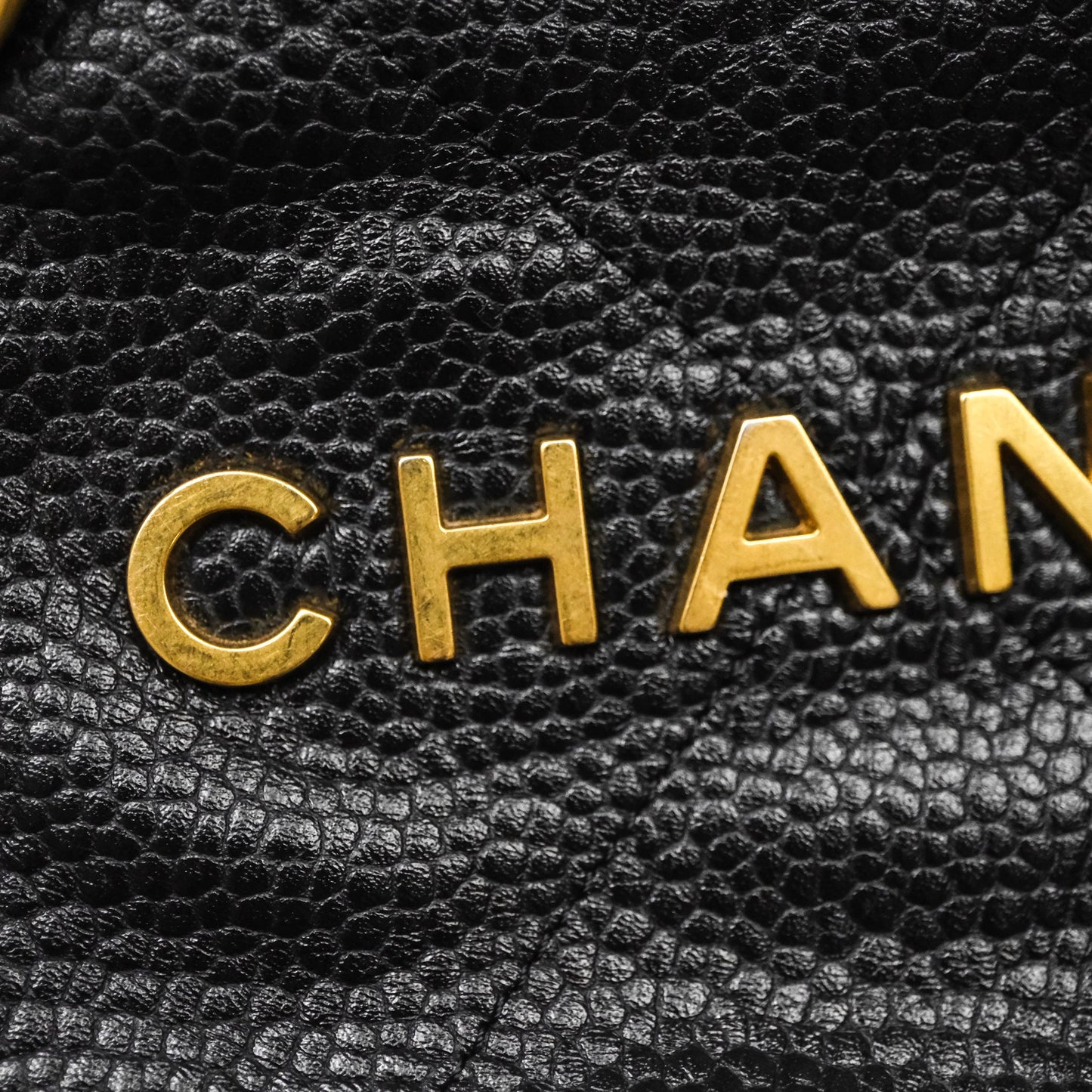 Chanel 22 Small Black Shiny Caviar Aged Gold Hardware
