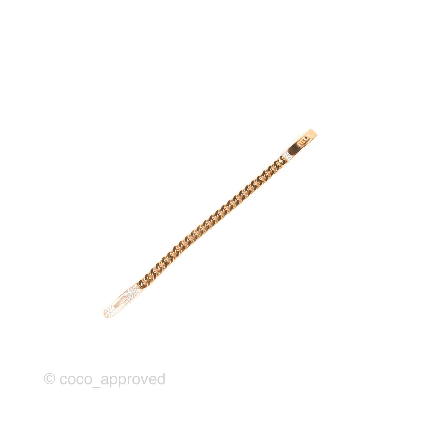 Hermès Bracelet Kelly Gourmette XS Diamonds Rose Gold