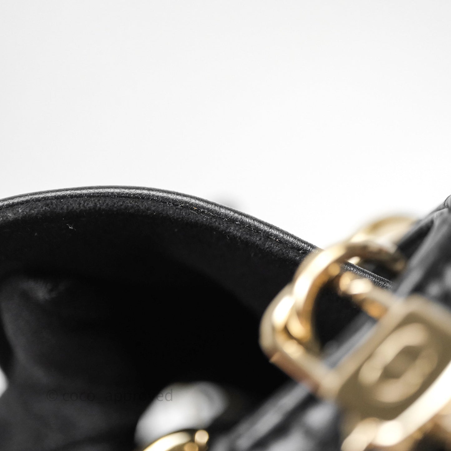 Dior Small Lady D-Joy Bag Black Lambskin Cannage Gold Hardware