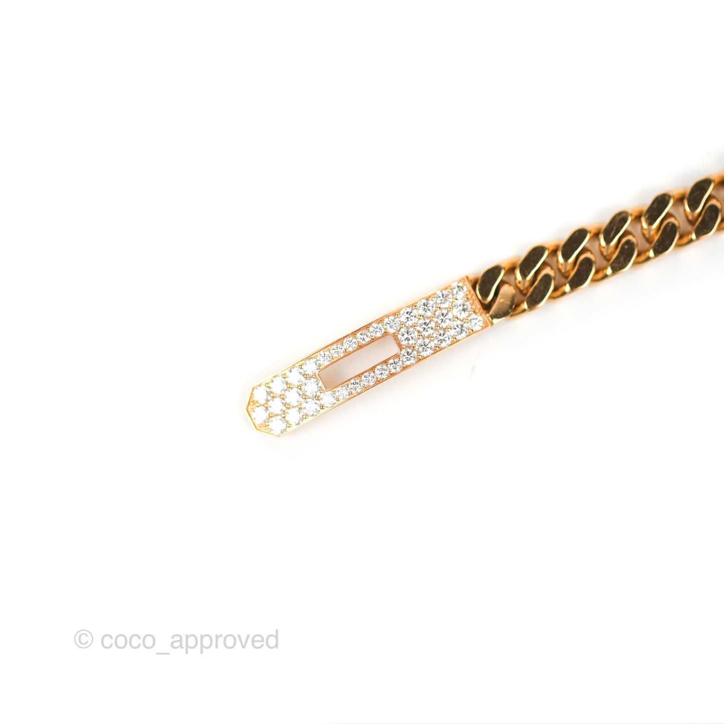 Hermès Bracelet Kelly Gourmette XS Diamonds Rose Gold
