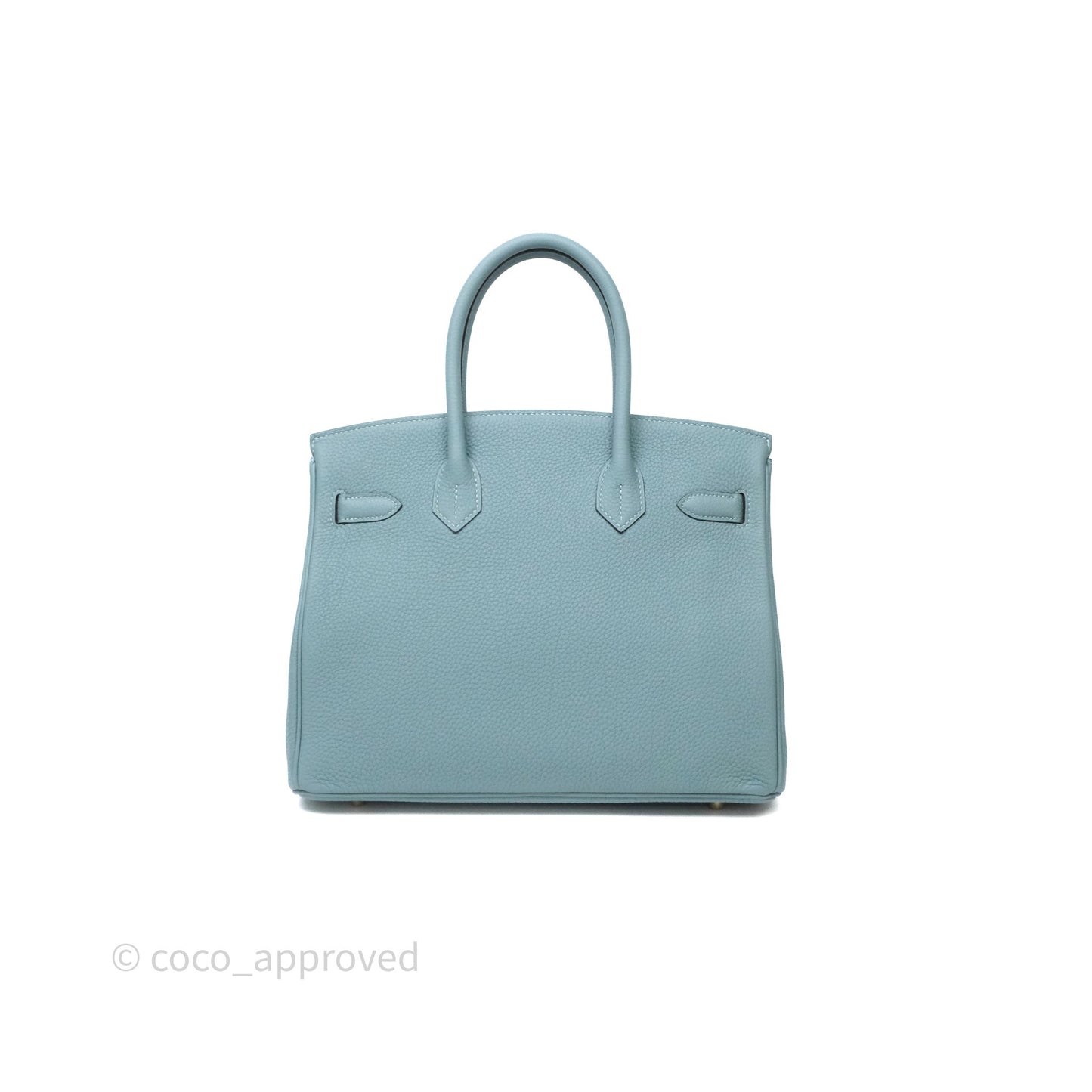 Hermès Birkin 30 Bleu Ciel 7G Togo Gold Hardware