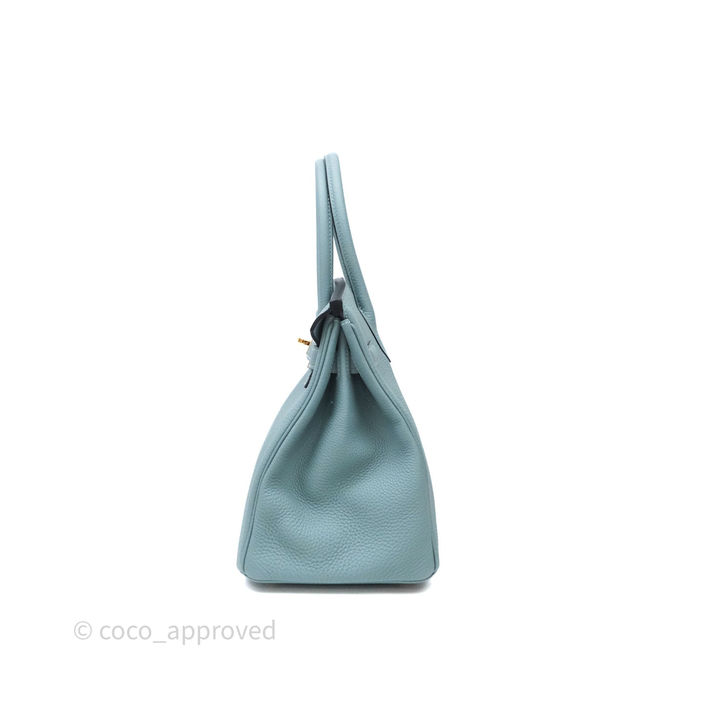 Hermès Birkin 30 Bleu Ciel 7G Togo Gold Hardware