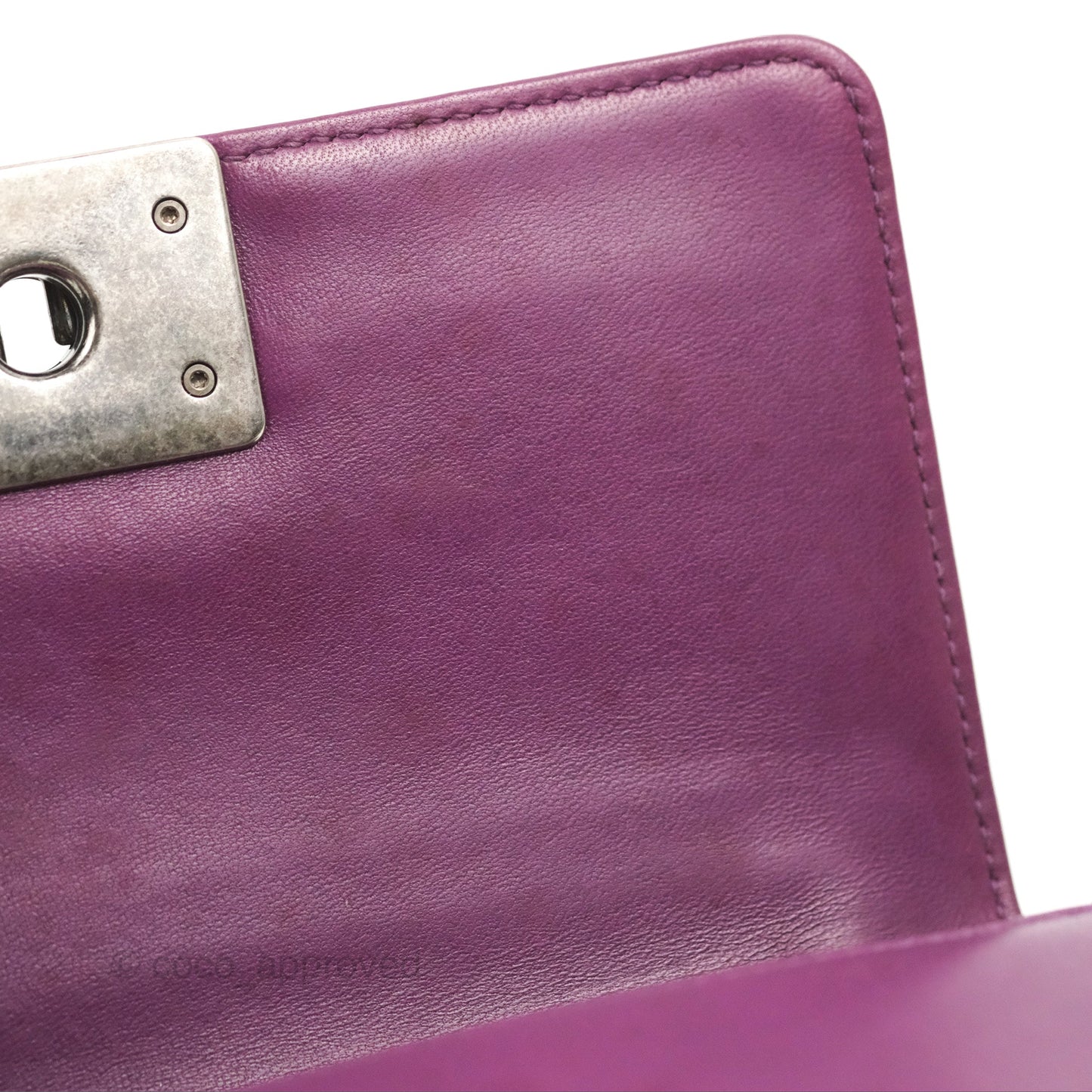 Chanel Small Boy Plum Purple Stingray Ruthenium Hardware