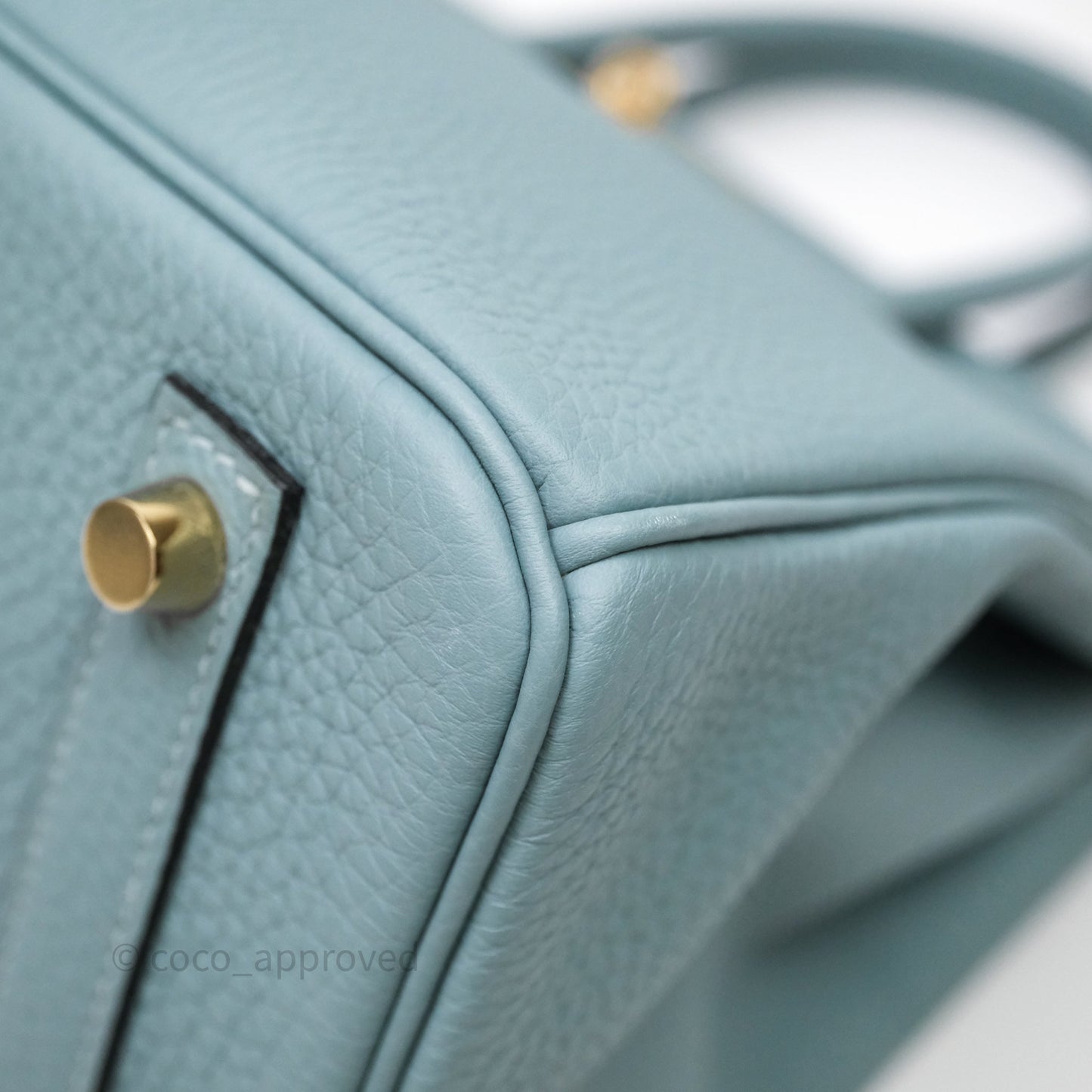 Hermès Birkin 30 Bleu Ciel 7G Togo Gold Hardware
