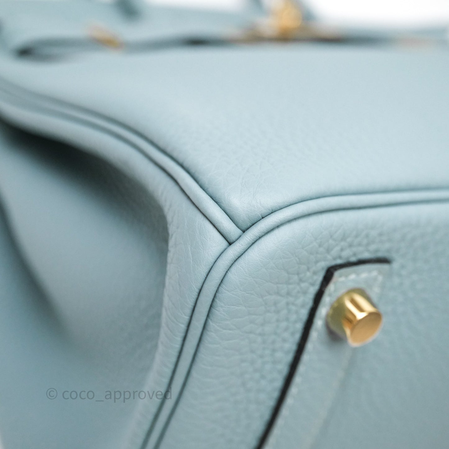 Hermès Birkin 30 Bleu Ciel 7G Togo Gold Hardware