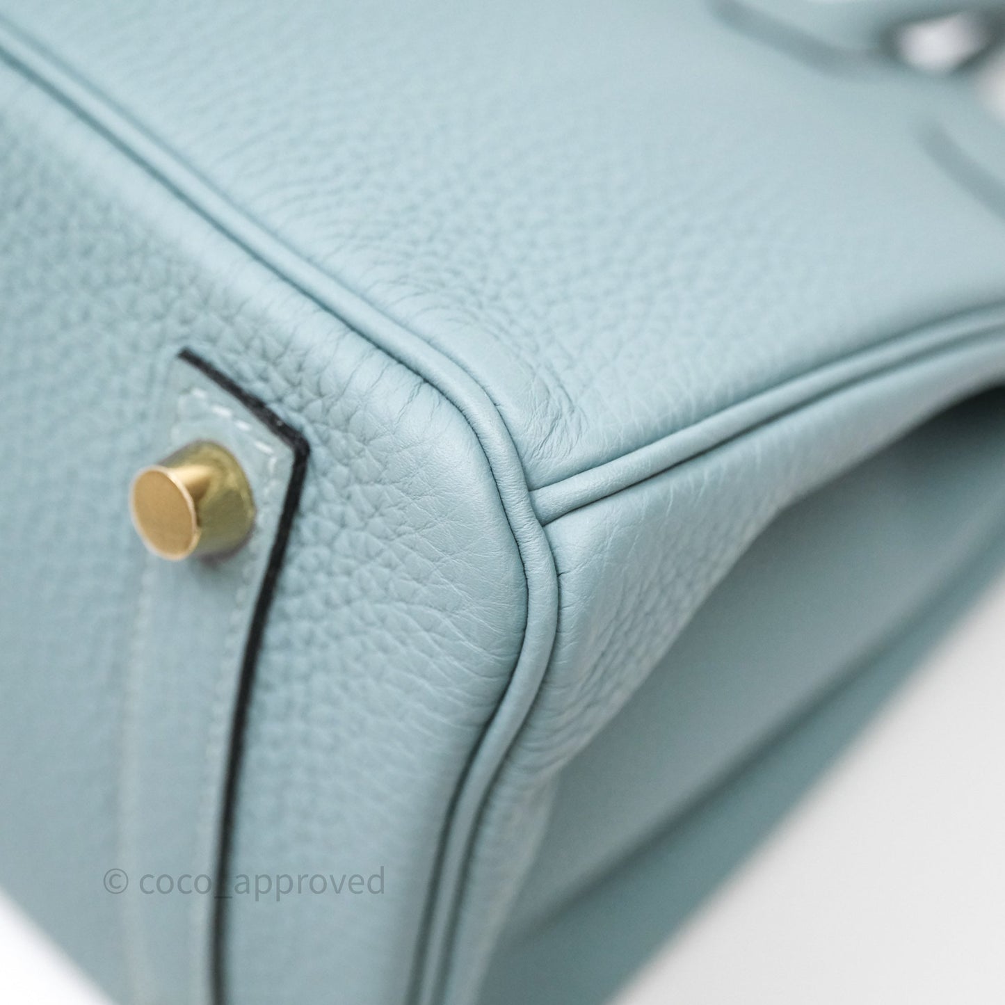 Hermès Birkin 30 Bleu Ciel 7G Togo Gold Hardware