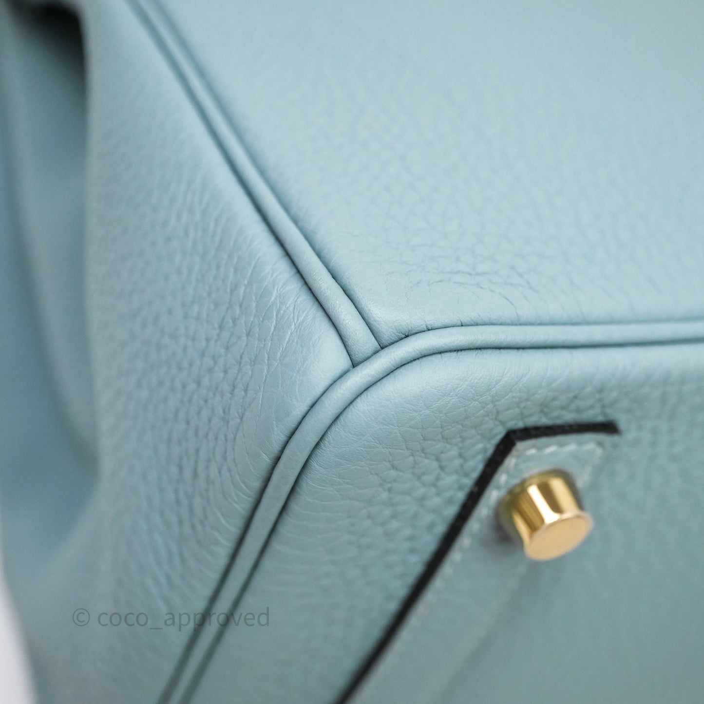 Hermès Birkin 30 Bleu Ciel 7G Togo Gold Hardware