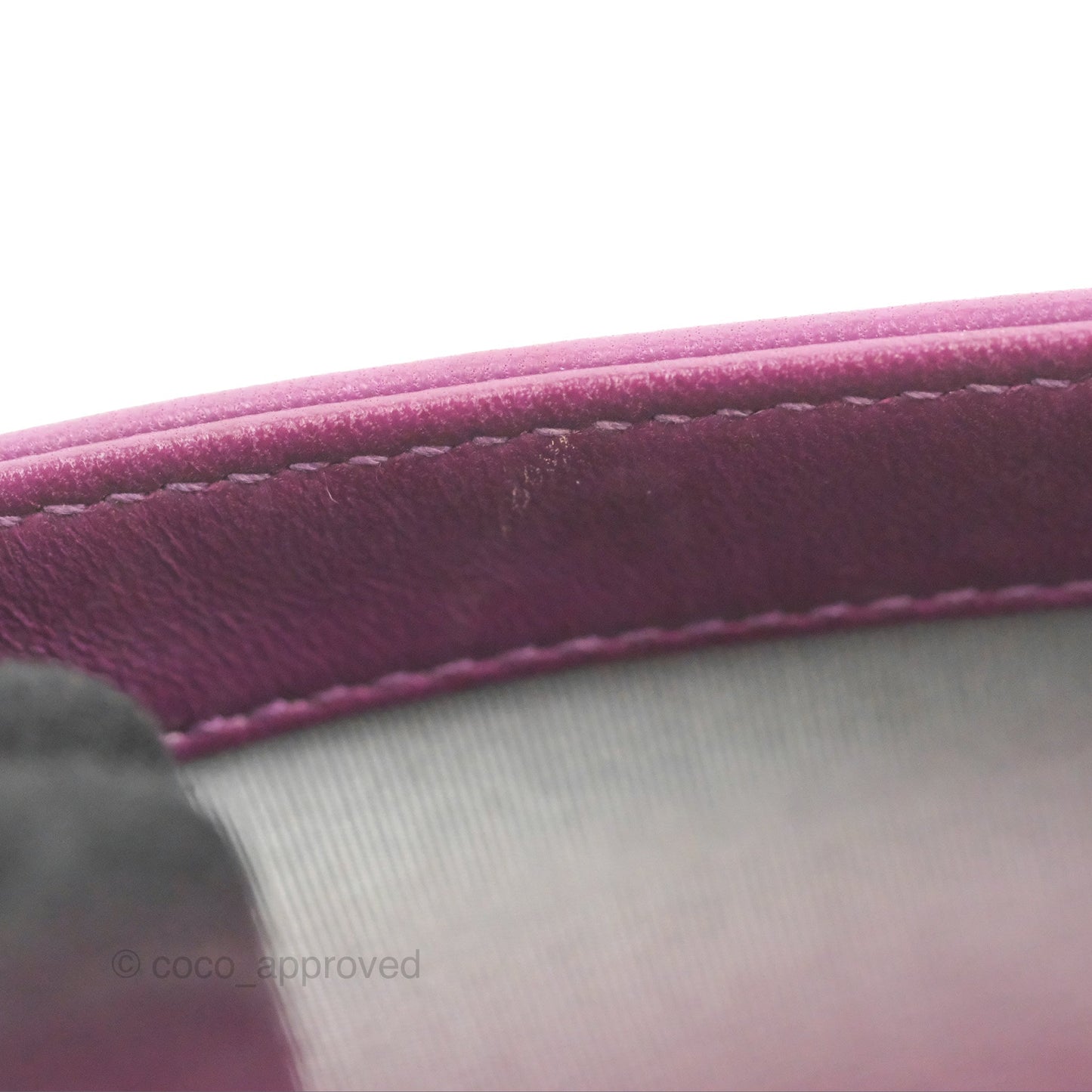 Chanel Small Boy Plum Purple Stingray Ruthenium Hardware