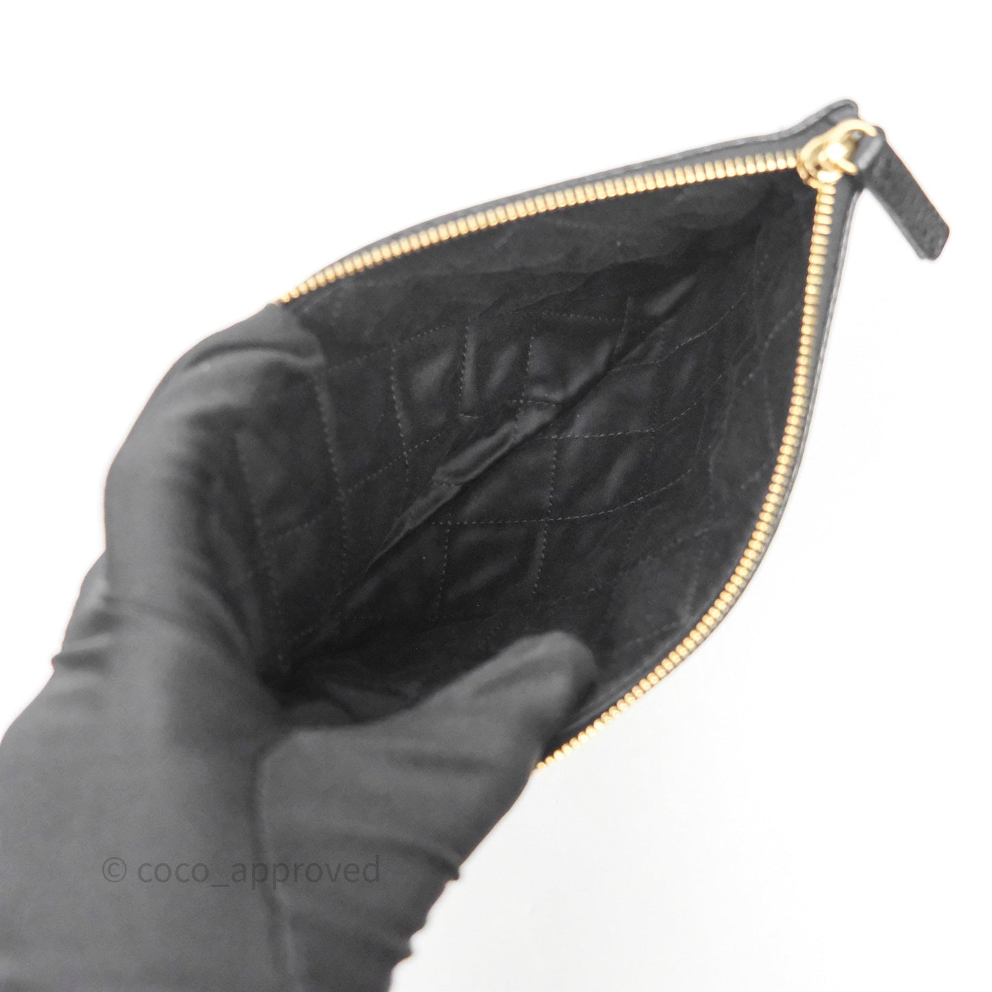 Chanel 22 Small Black Shiny Caviar Aged Gold Hardware