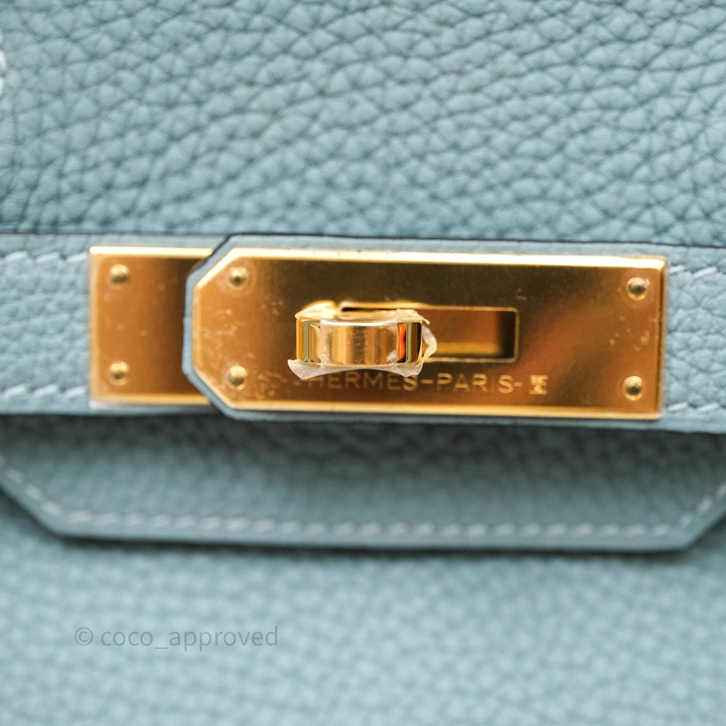 Hermès Birkin 30 Bleu Ciel 7G Togo Gold Hardware