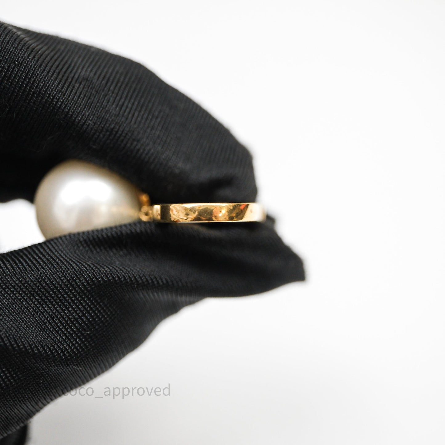 Christian Dior Pearls Drop Blue CD Earrings Gold Tone