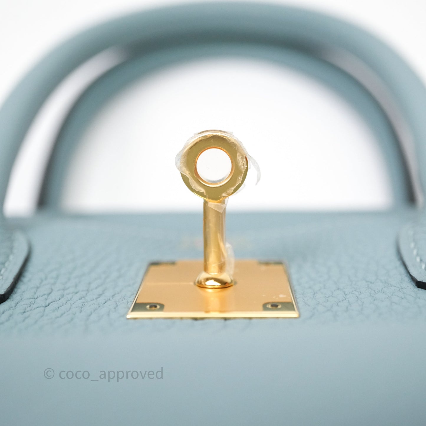 Hermès Birkin 30 Bleu Ciel 7G Togo Gold Hardware