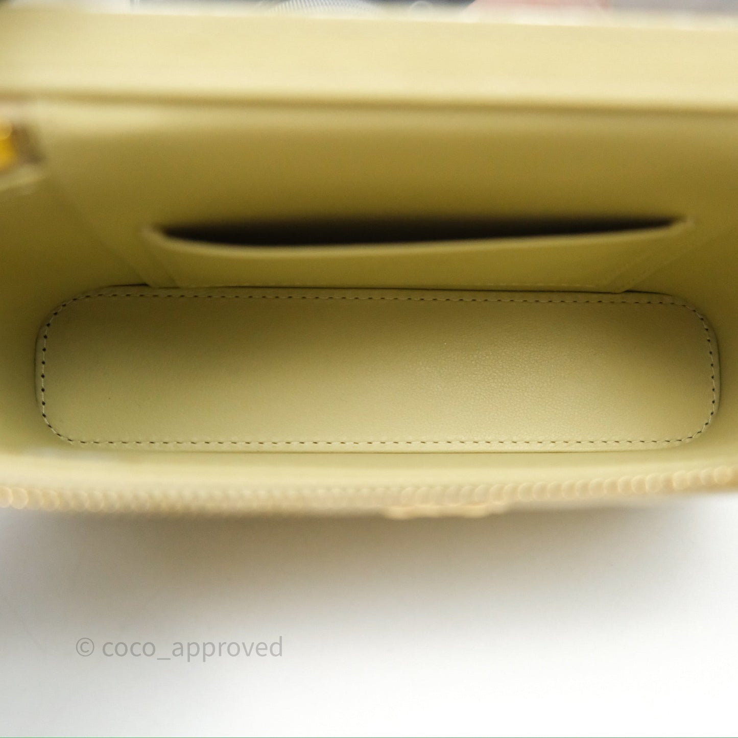 Chanel Vanity With Chain Olive Green Lambskin Gold Hardware