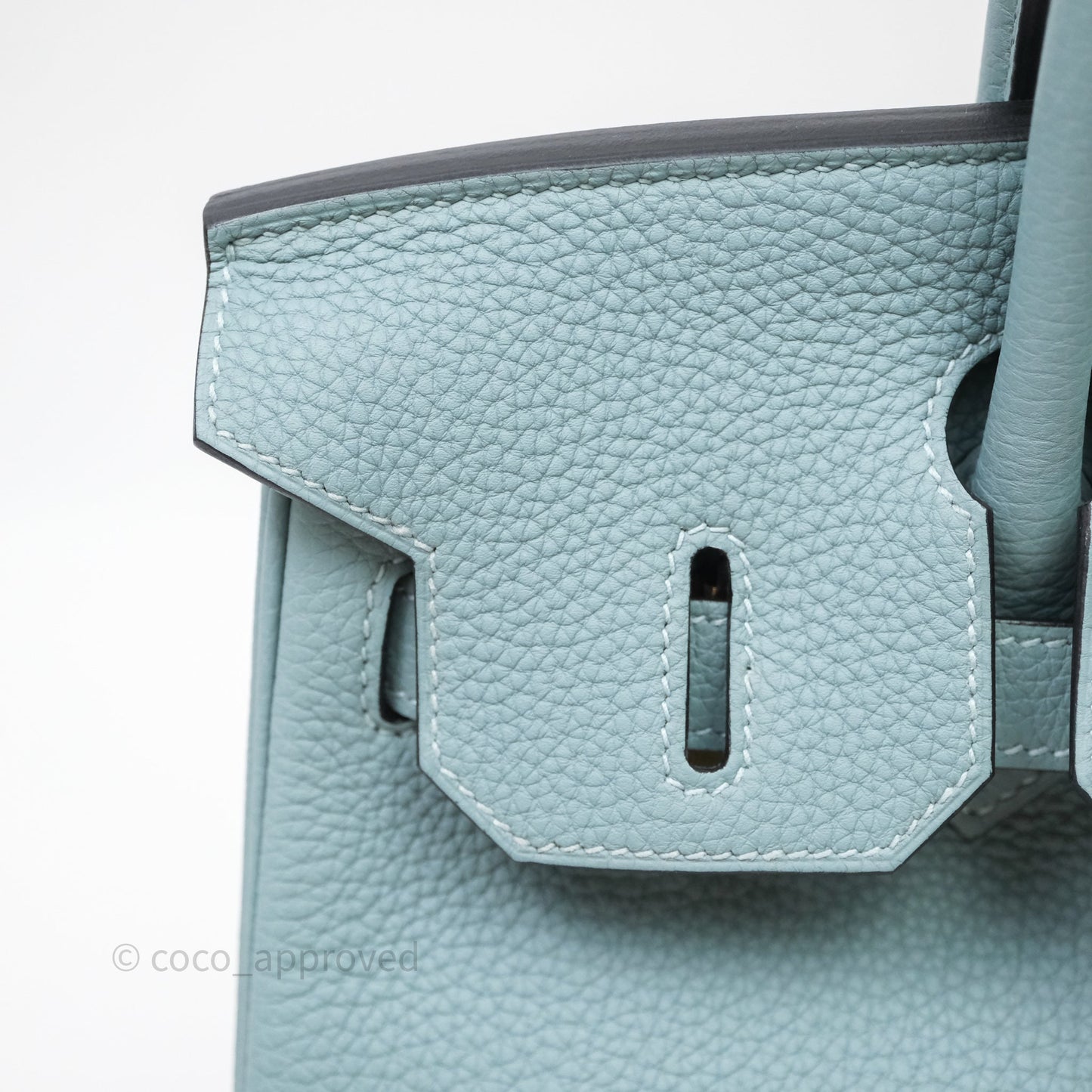 Hermès Birkin 30 Bleu Ciel 7G Togo Gold Hardware