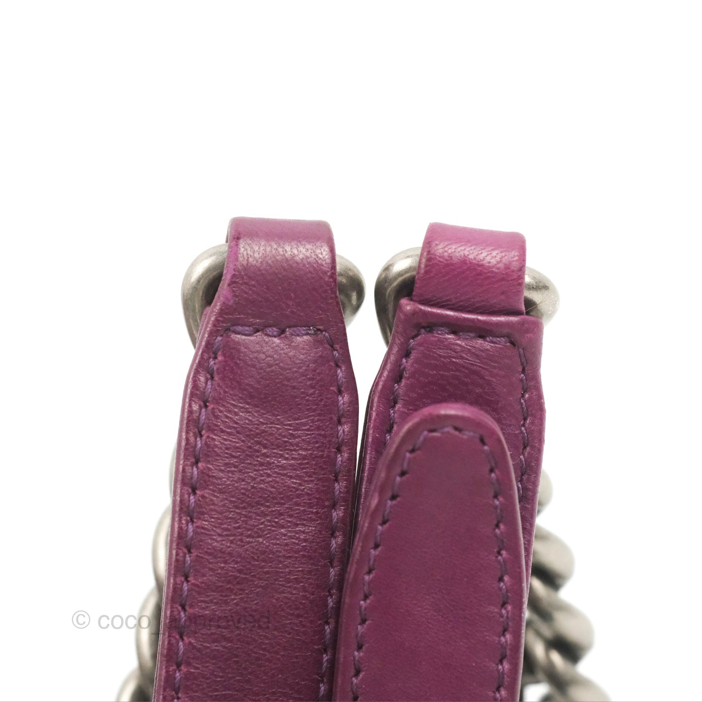 Chanel Small Boy Plum Purple Stingray Ruthenium Hardware
