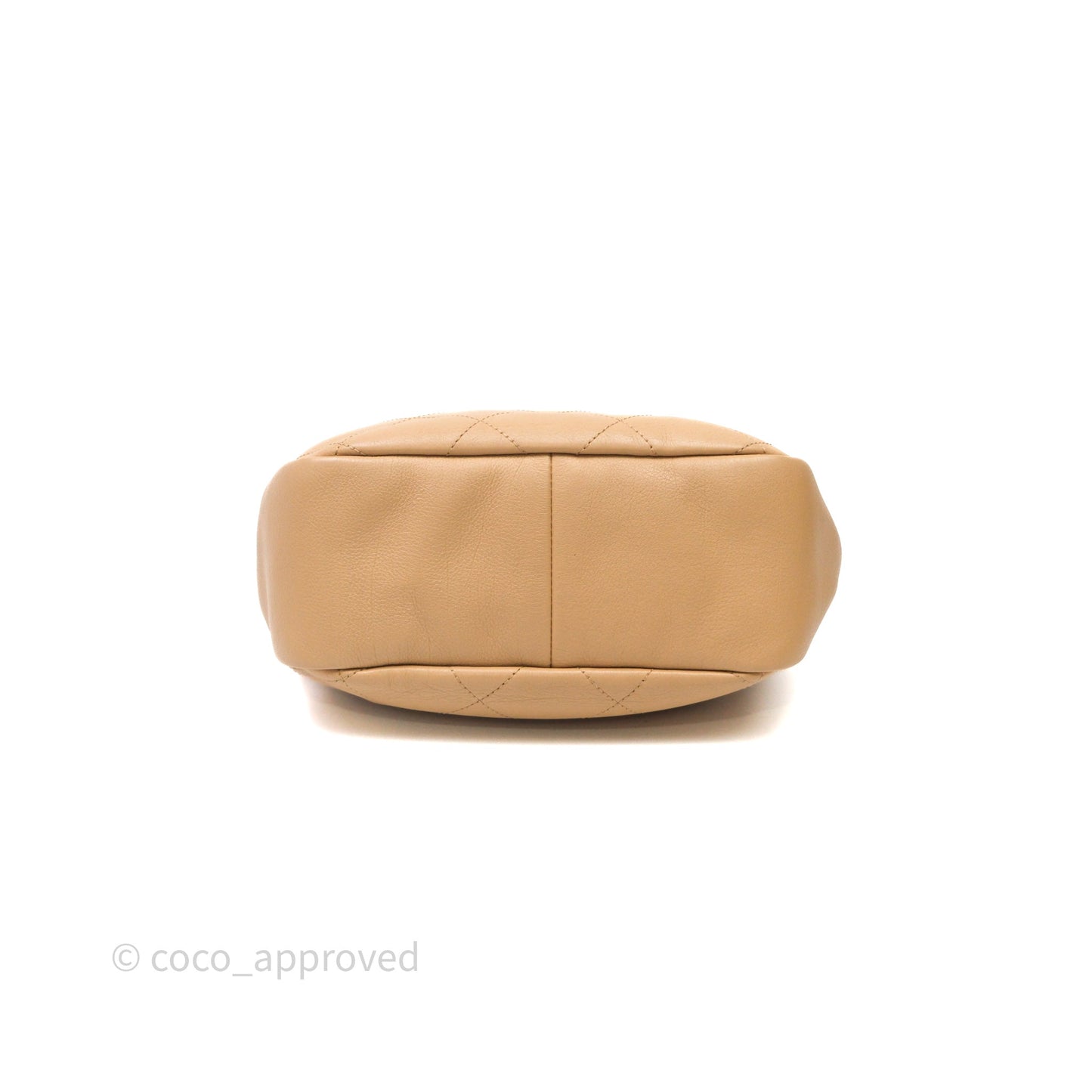 Chanel Drawstring Bucket Bag Beige Calfskin Mixed Hardware