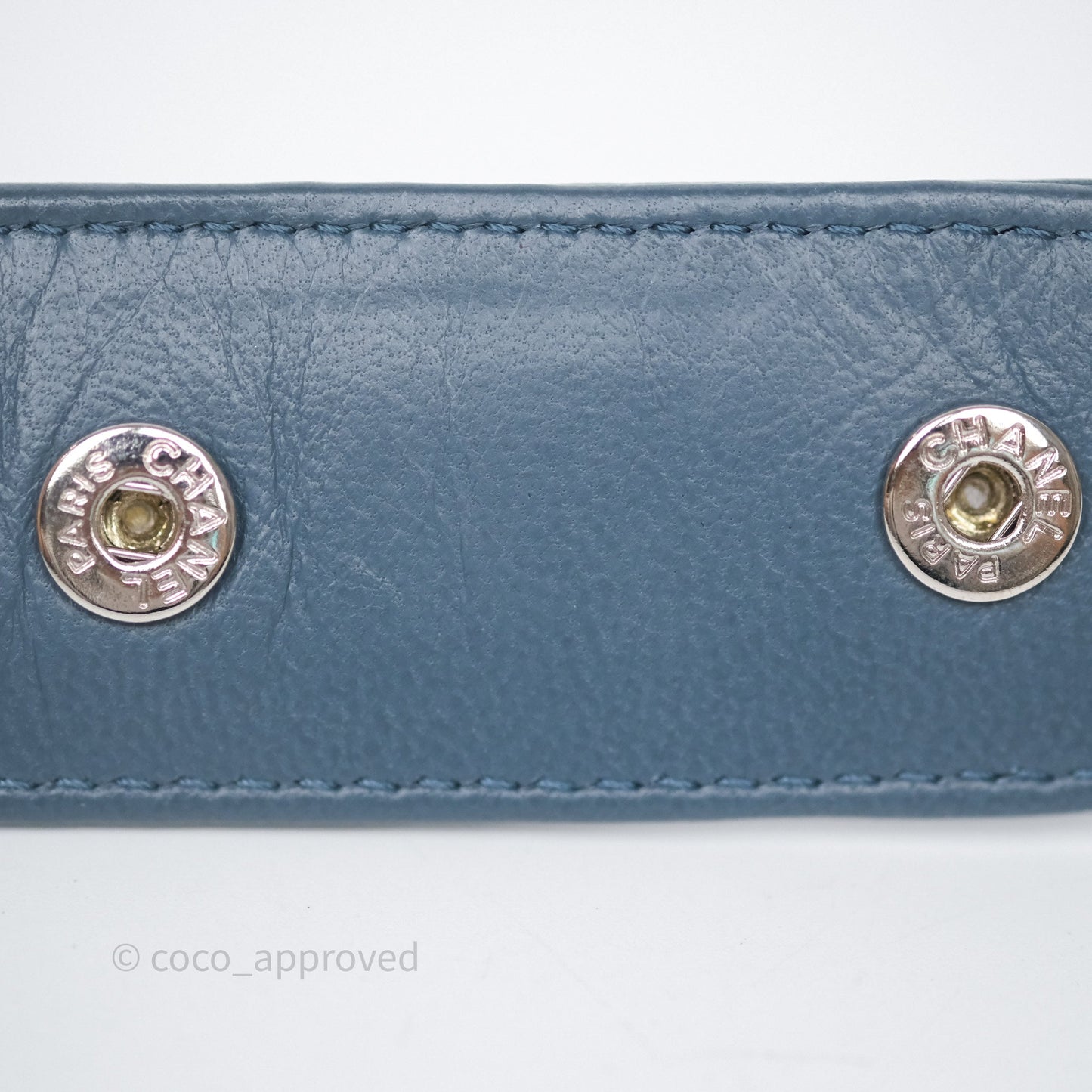 Chanel Quilted Hobo Handbag Teal Lambskin Silver Hardware