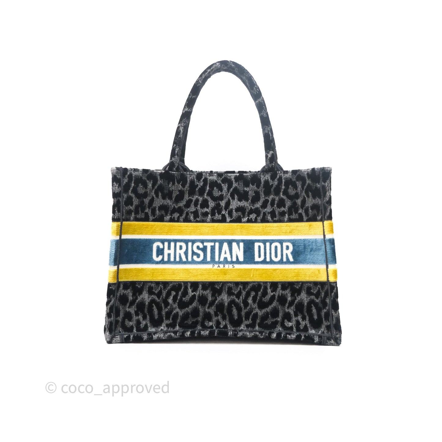 Christian Dior Christian Dior Leopard Velvet Book Tote