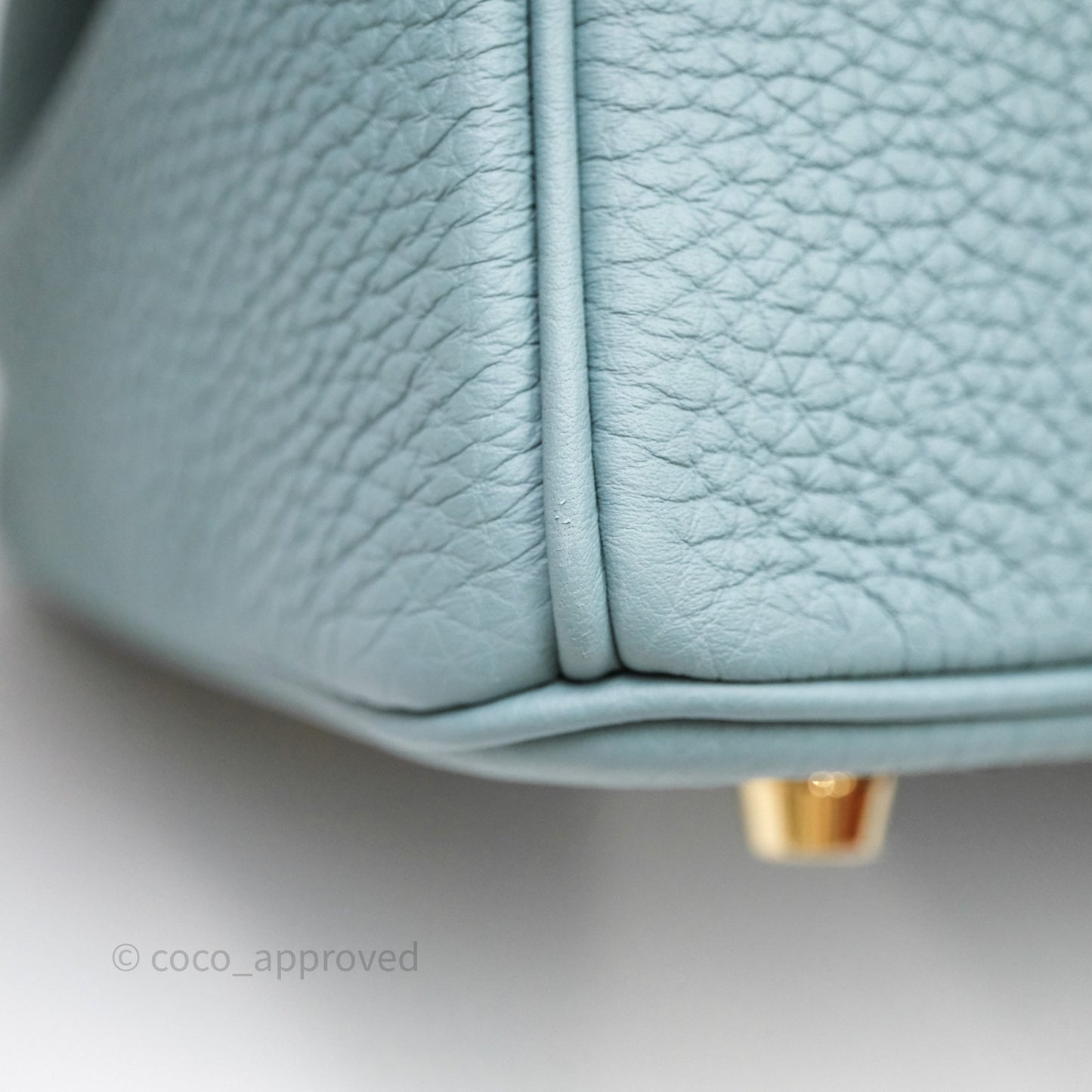 Hermès Birkin 30 Bleu Ciel 7G Togo Gold Hardware
