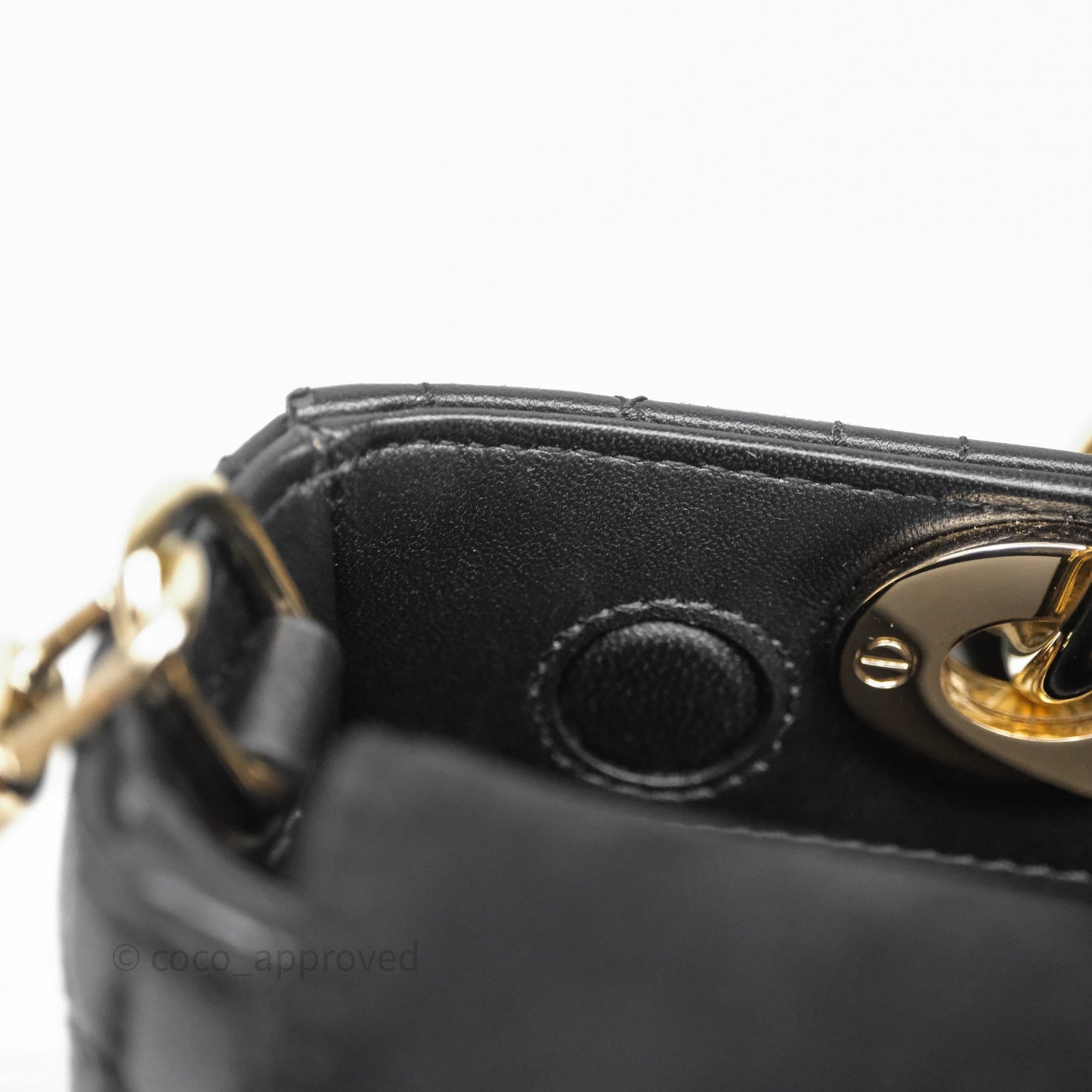 Dior Small Lady D-Joy Bag Black Lambskin Cannage Gold Hardware