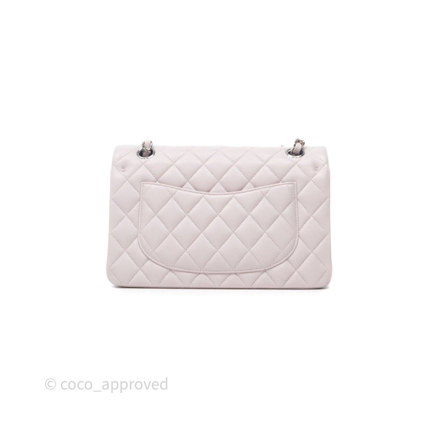 Chanel Small Classic Quilted Flap Lilac Lambskin Silver Hardware