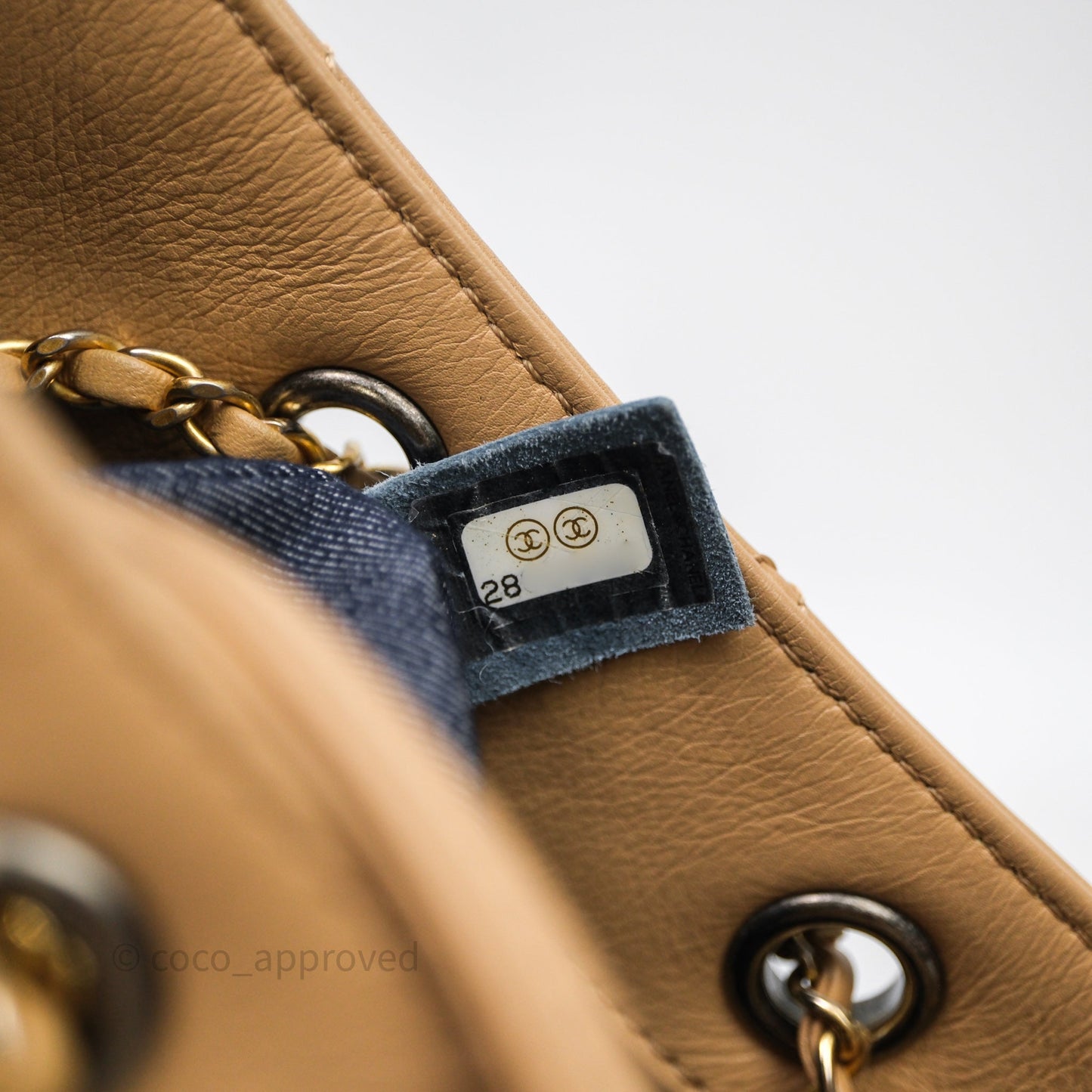 Chanel Drawstring Bucket Bag Beige Calfskin Mixed Hardware