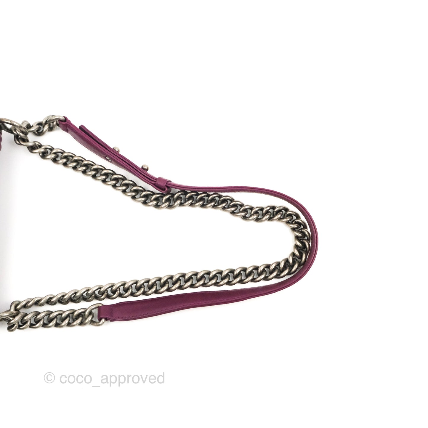 Chanel Small Boy Plum Purple Stingray Ruthenium Hardware