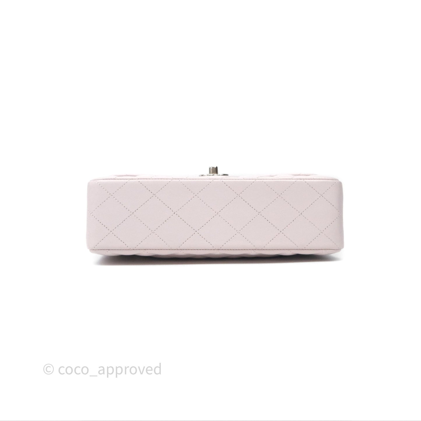 Chanel Small Classic Quilted Flap Lilac Lambskin Silver Hardware