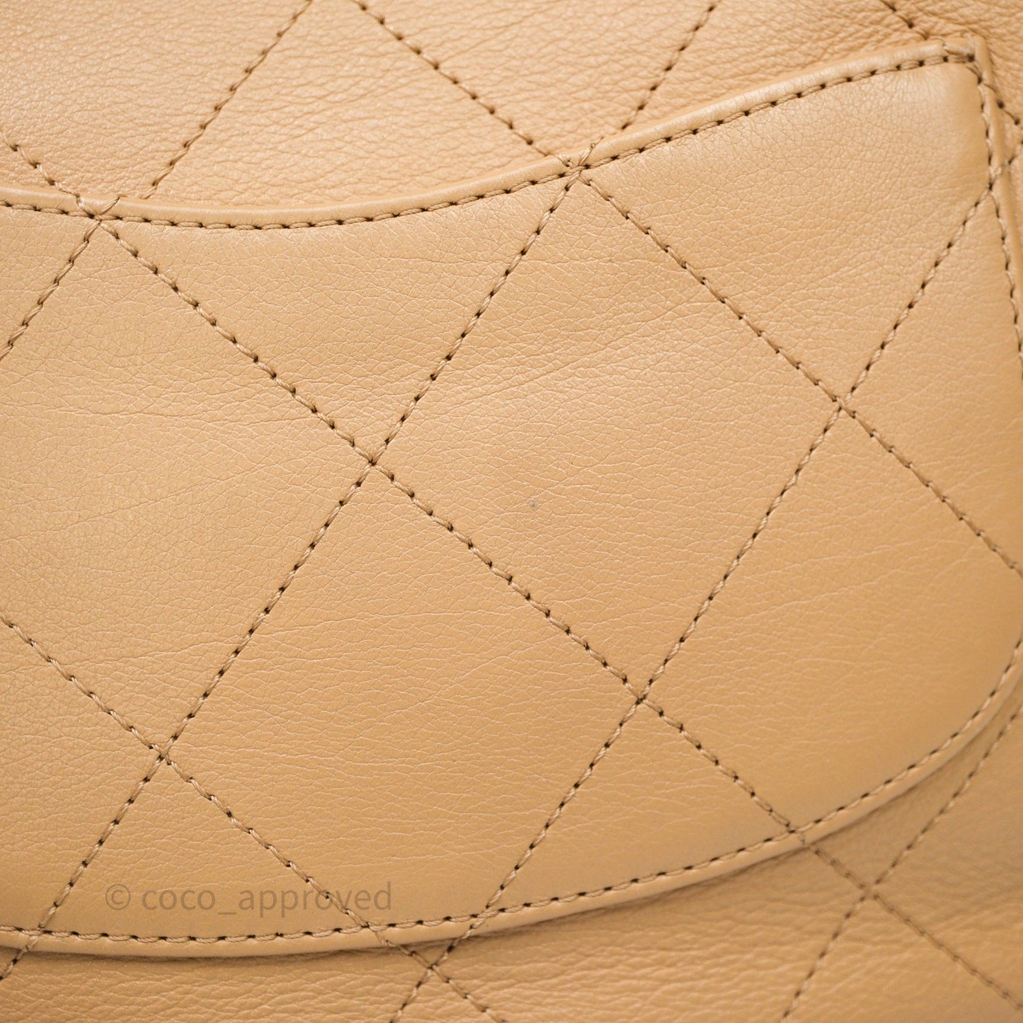 Chanel Drawstring Bucket Bag Beige Calfskin Mixed Hardware