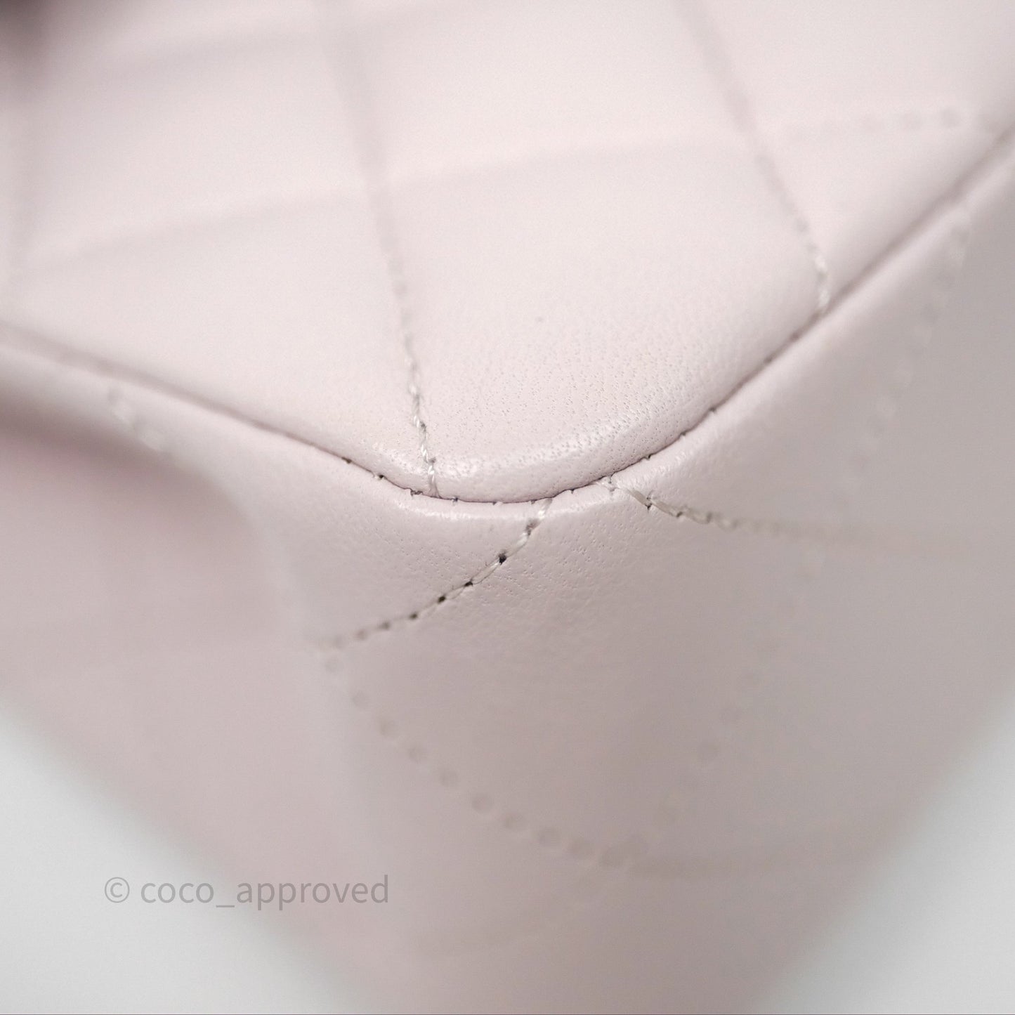Chanel Small Classic Quilted Flap Lilac Lambskin Silver Hardware