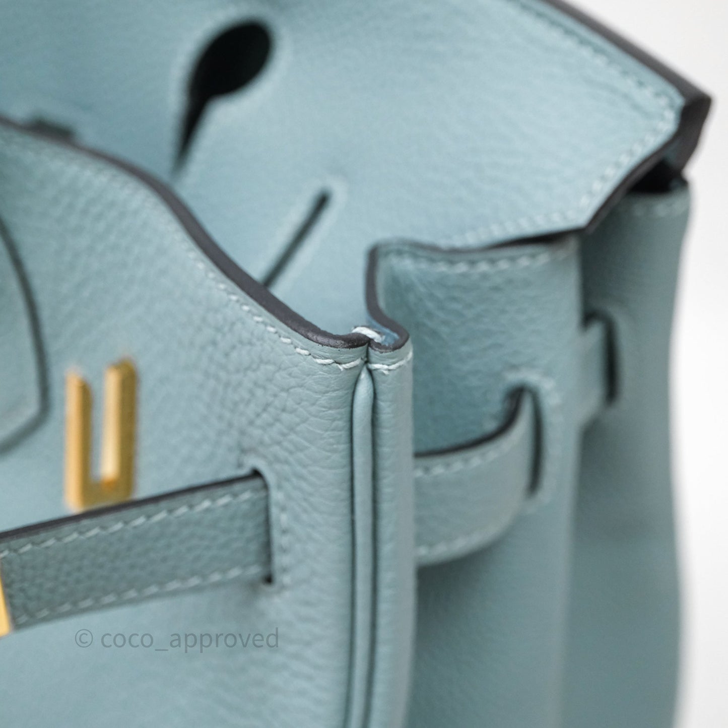 Hermès Birkin 30 Bleu Ciel 7G Togo Gold Hardware