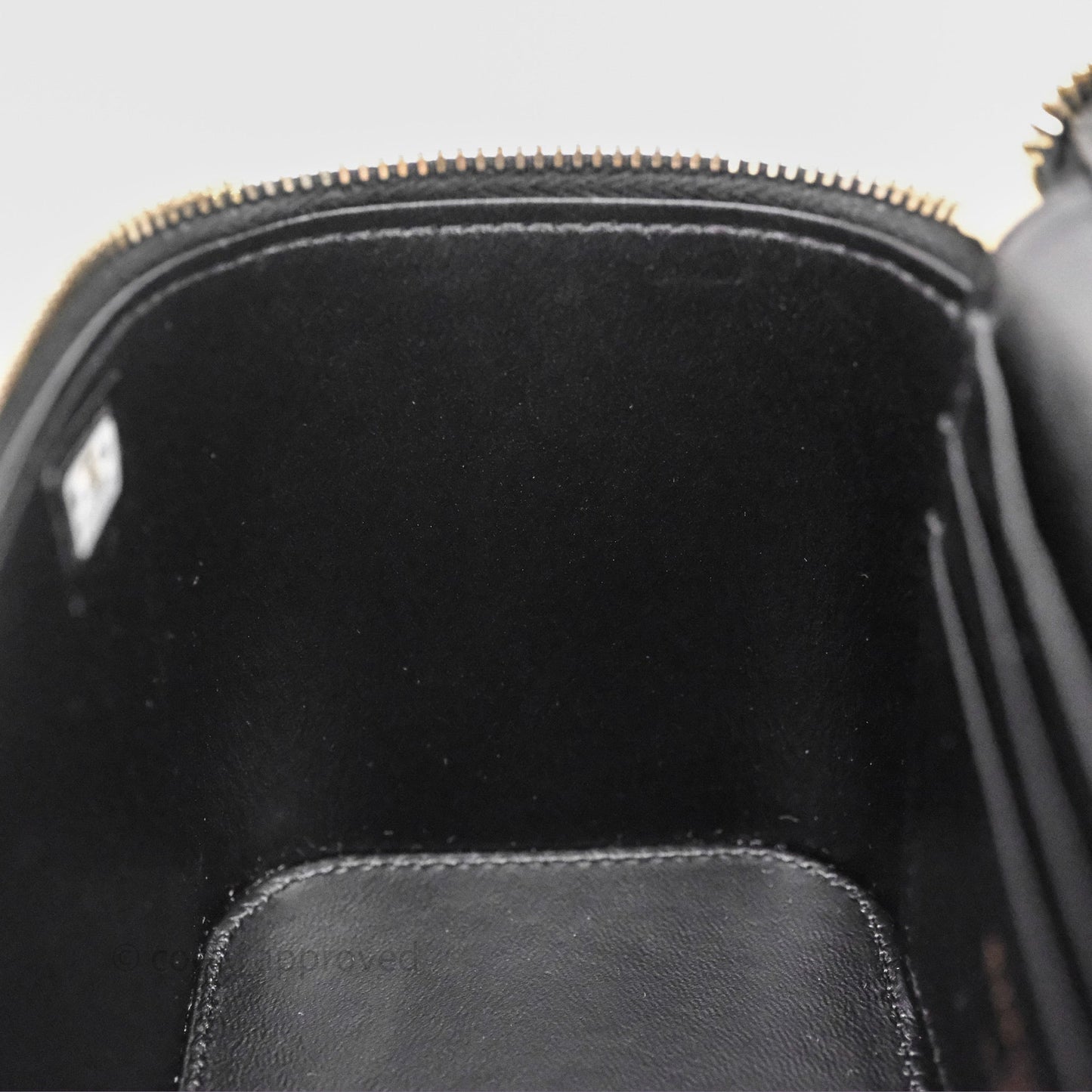 Chanel Vanity Rectangular Metal Top Handle Black Lambskin Aged Gold Hardware