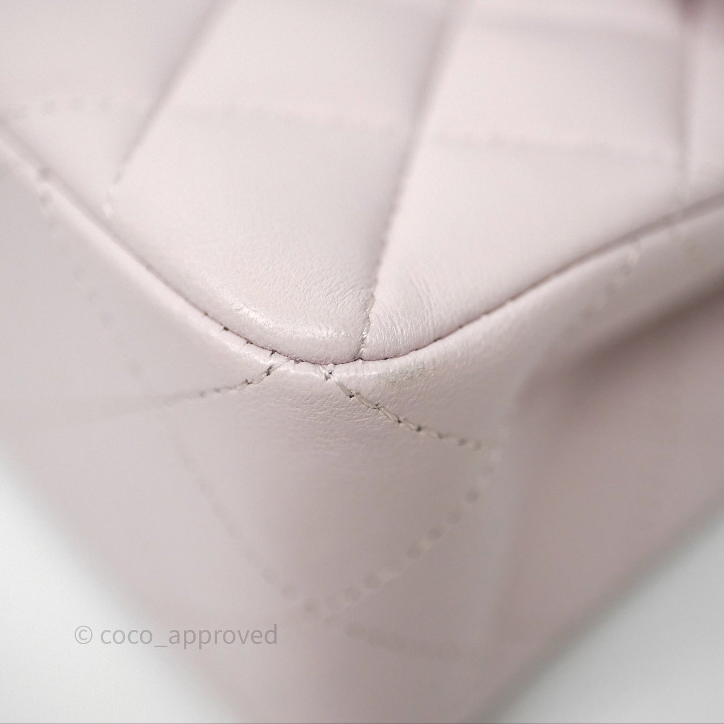Chanel Small Classic Quilted Flap Lilac Lambskin Silver Hardware