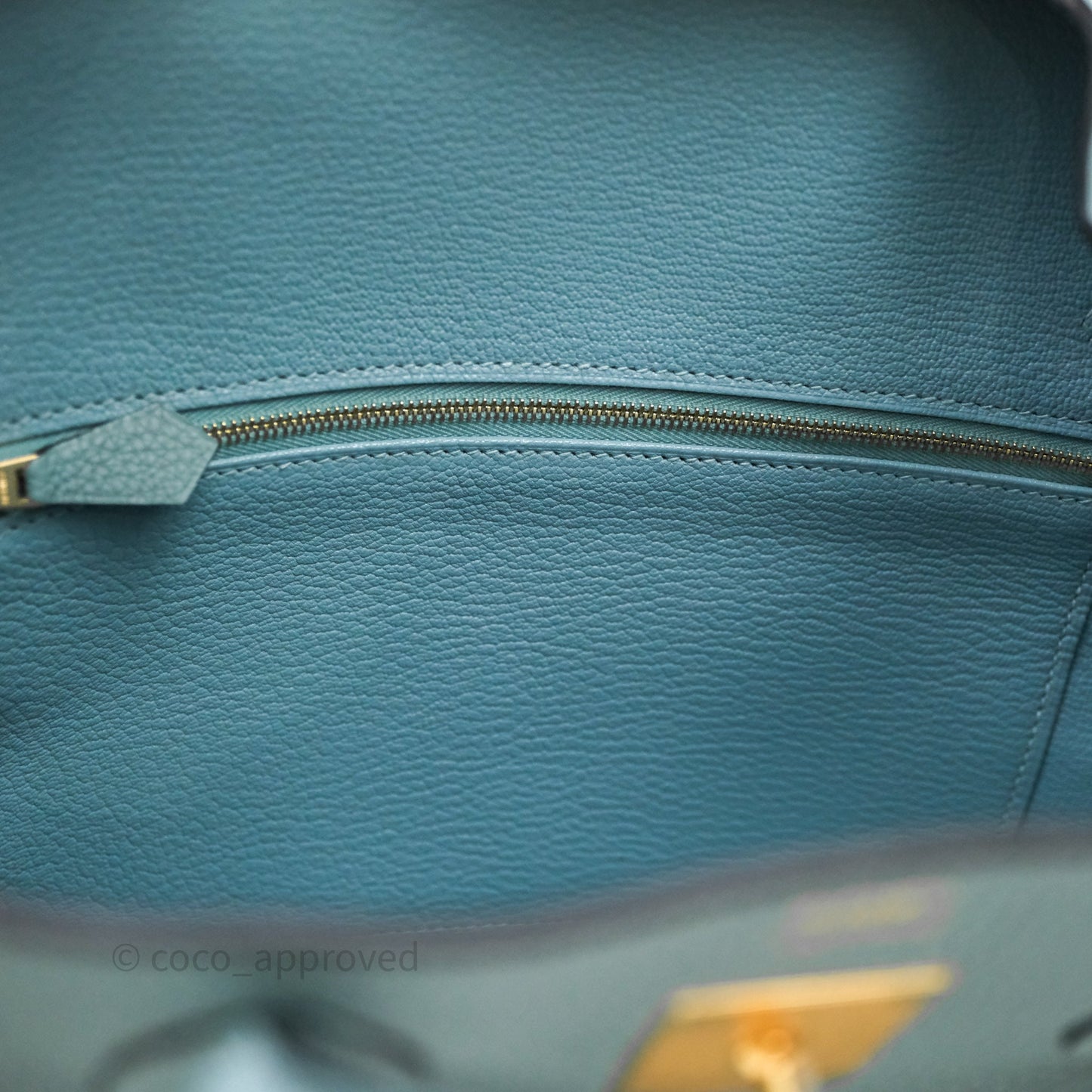 Hermès Birkin 30 Bleu Ciel 7G Togo Gold Hardware